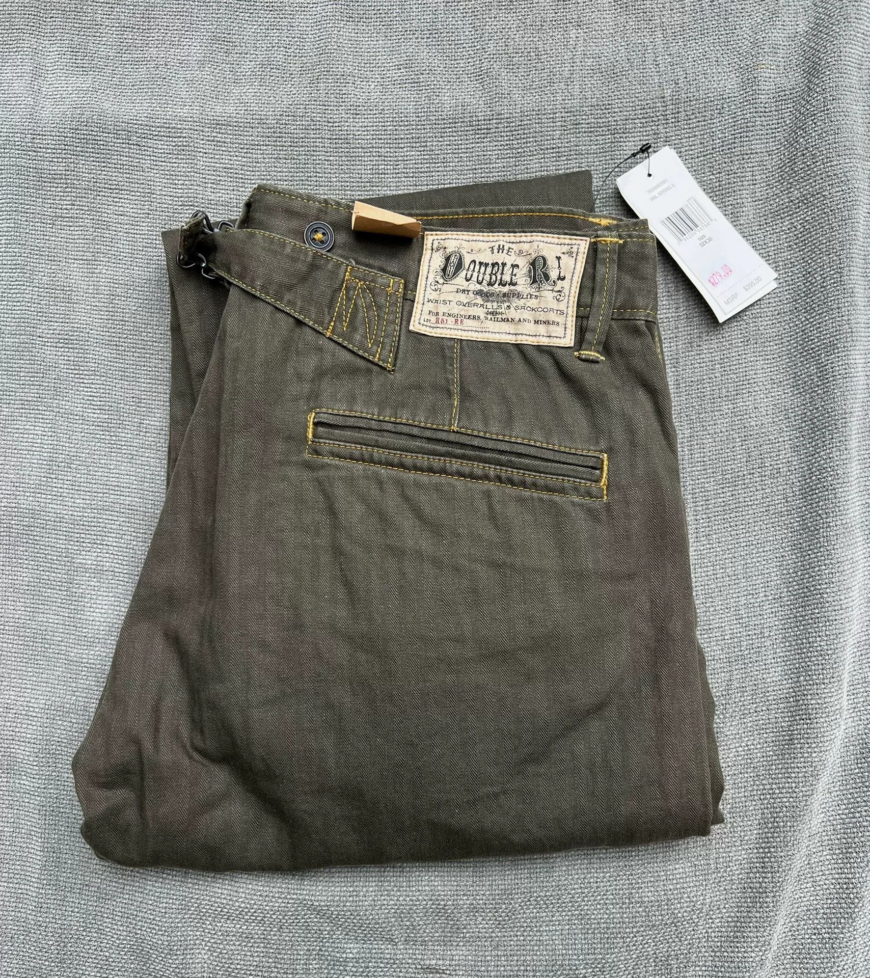 Vintage DoubleRl Herringbone Work Pants