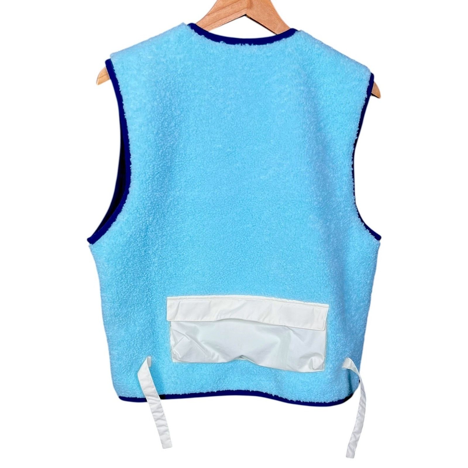 Golf Wang Golf Wang Blue & White Sherpa Utility Vest S $130 Retail Size US S / EU 44-46 / 1 - 2 Thumbnail