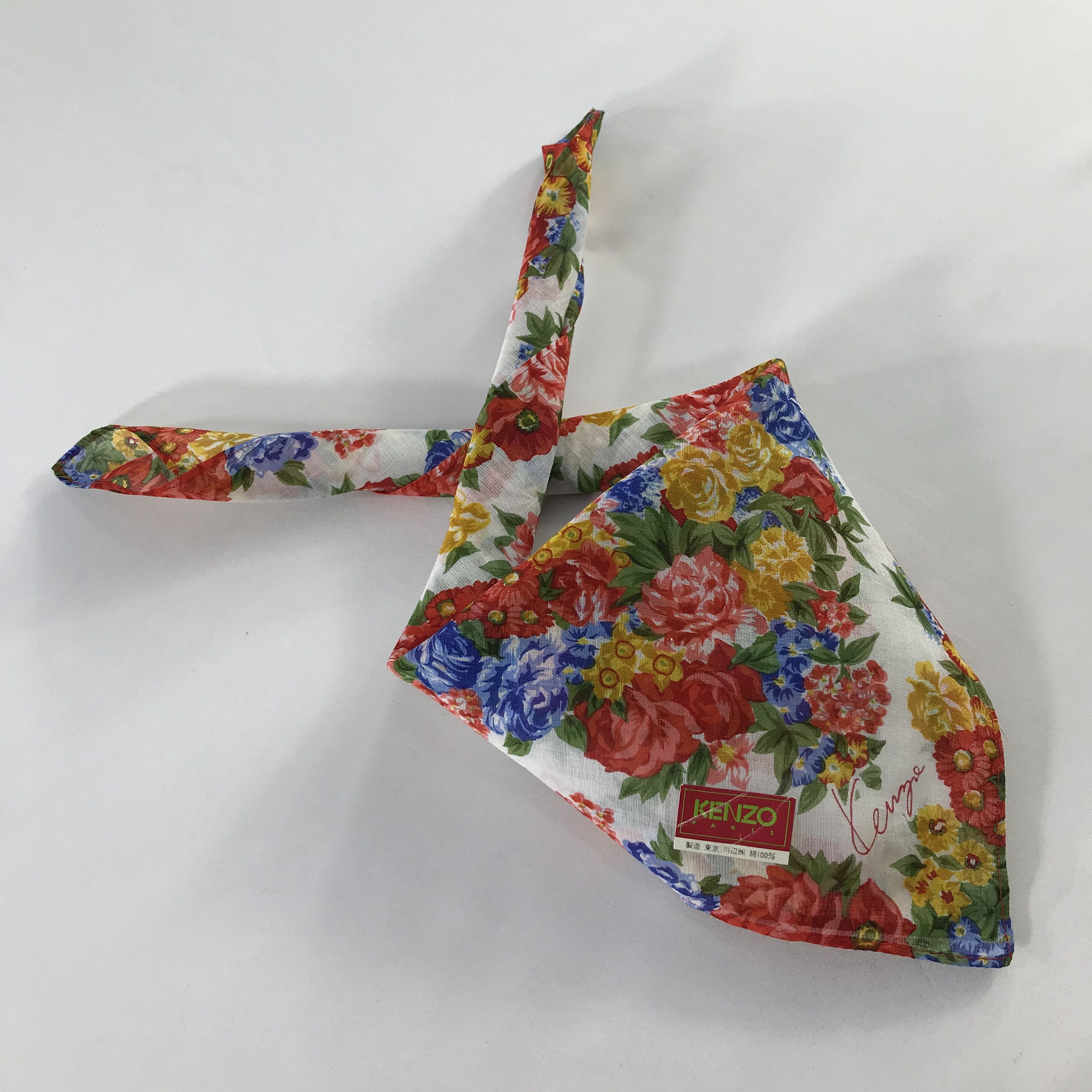 Kenzo × Vintage Kenzo Bandana / Handkerchief / Neckerchief - S369 Size ONE SIZE - 4 Thumbnail