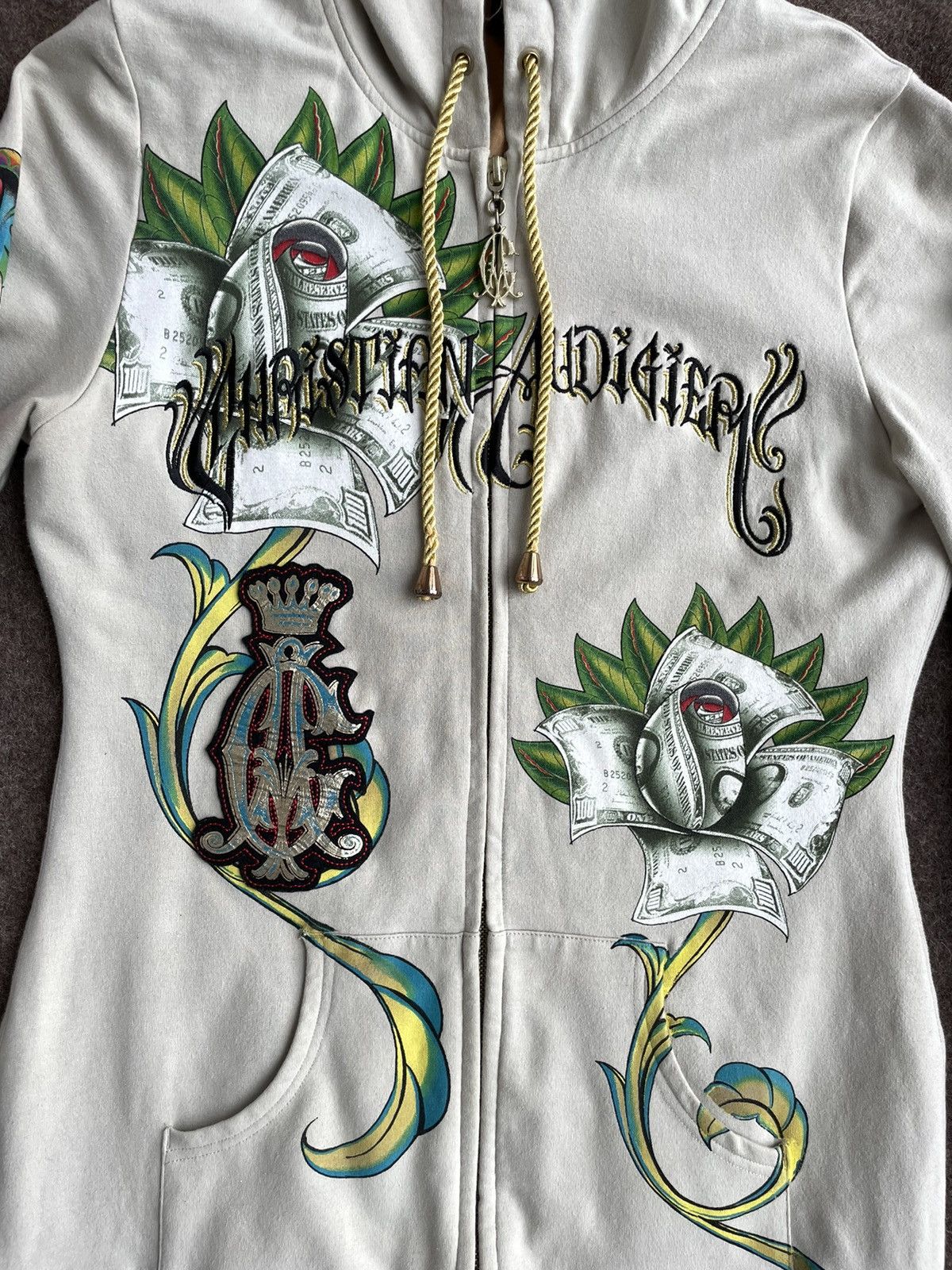 Christian Audigier Christian Audigier Zip Hoodie Size L / US 10 / IT 46 - 2 Thumbnail