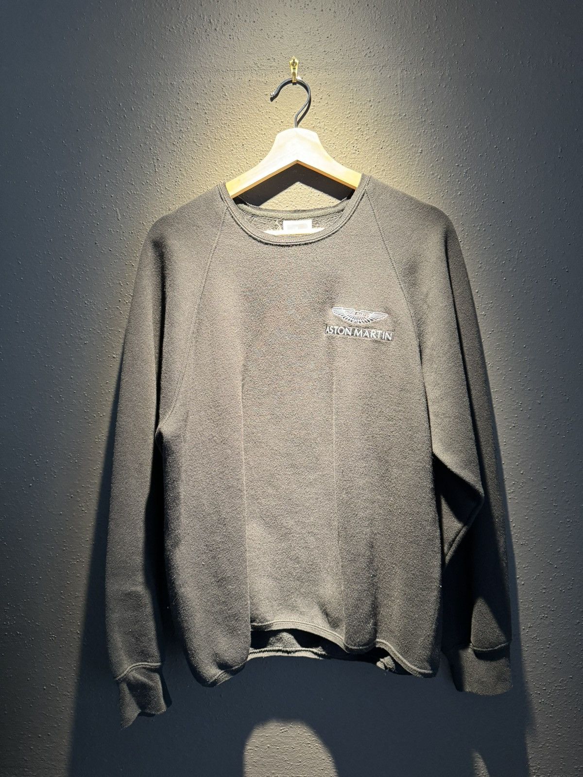 image of Vintage Aston Martin Sweatshirt in Black, Men's (Size Medium)