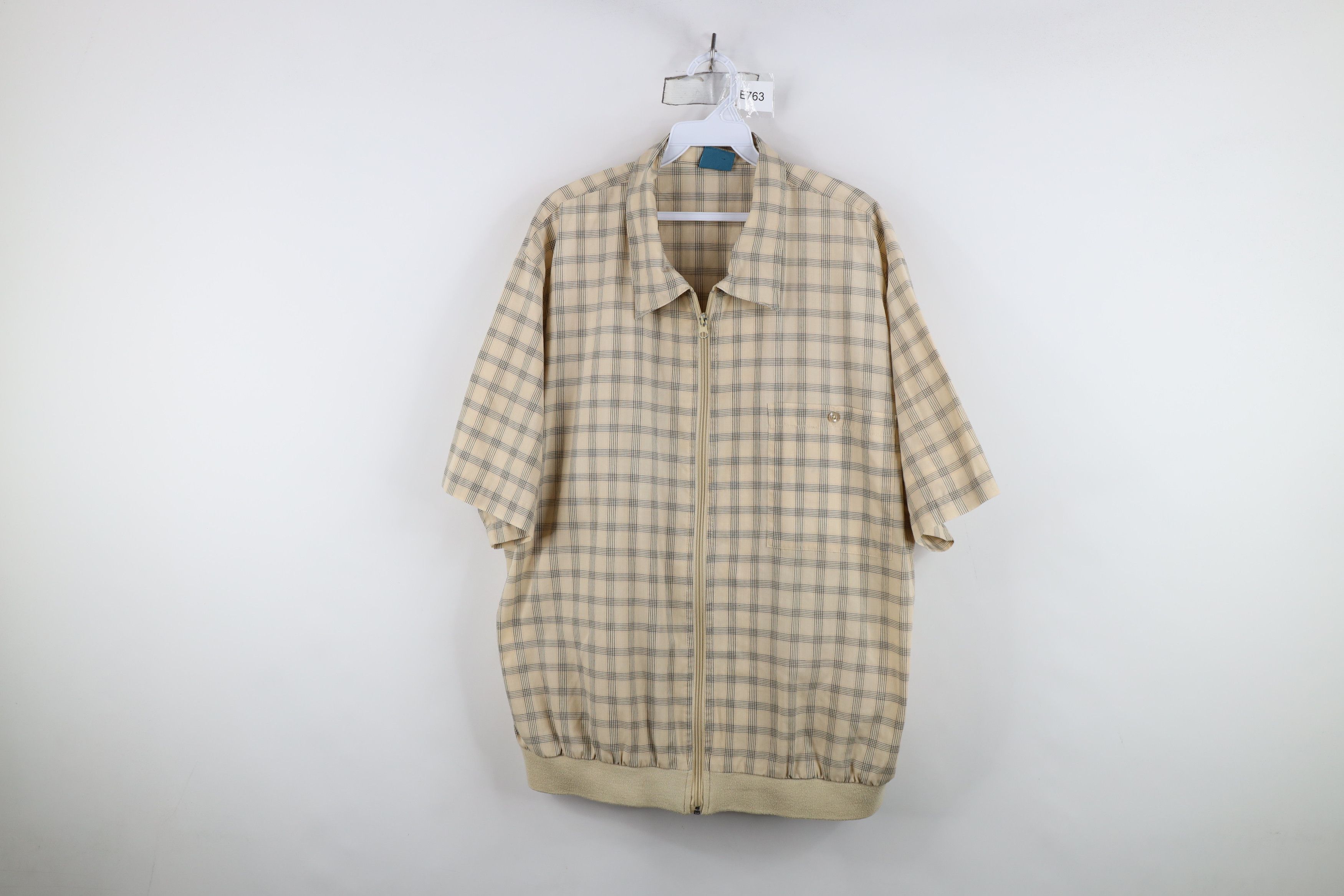 Vintage Vintage 90s Streetwear Short Sleeve Full Zip Shirt Jacket Size US XXL / EU 58 / 5 - 1 Thumbnail