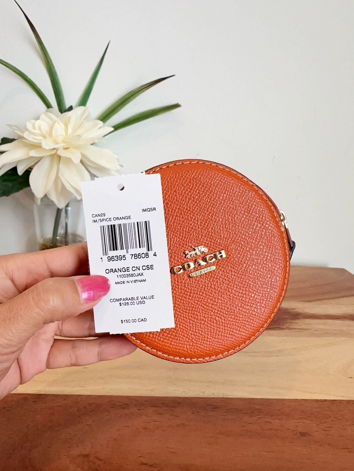 Coach NWT Coach Orange Coin Case Size ONE SIZE - 5 Thumbnail