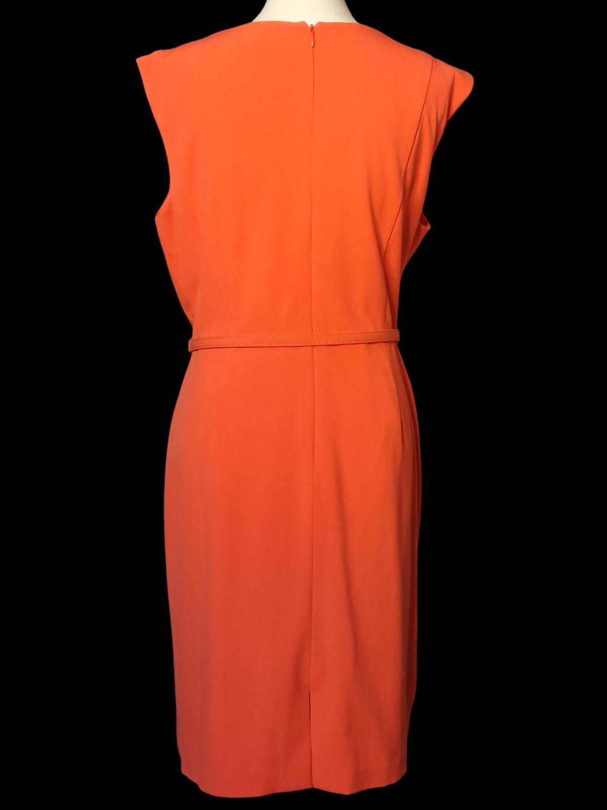 Other Sandra Darren Effortless Elegance Orange Midi Dress Size XL / US 12-14 / IT 48-50 - 6 Thumbnail
