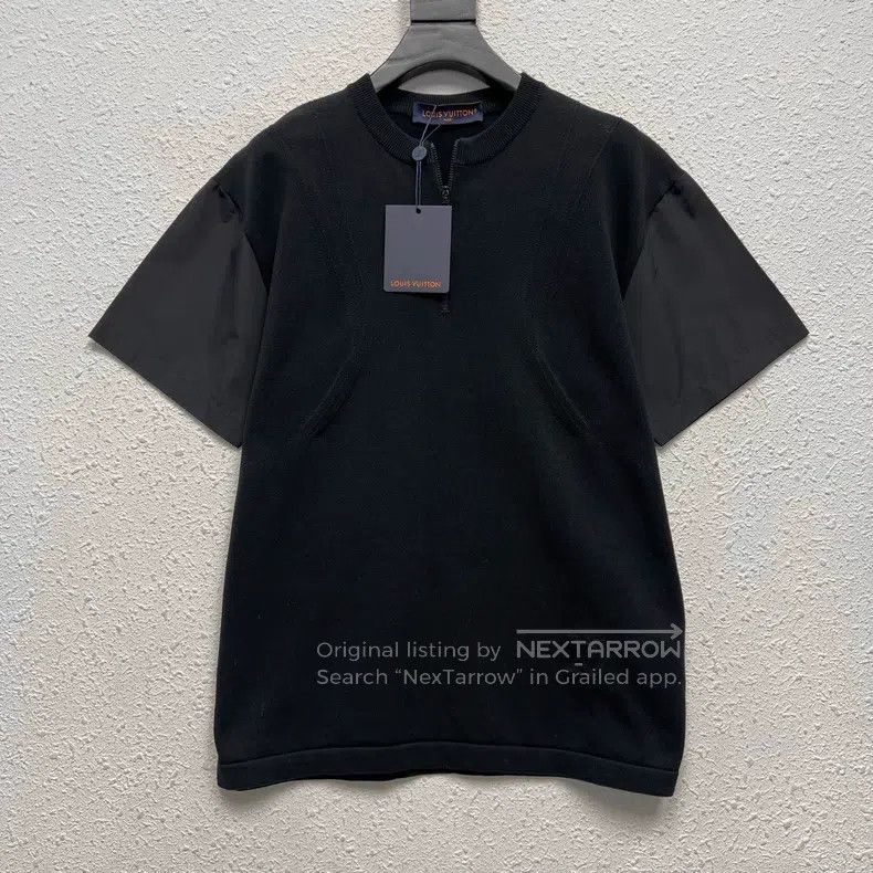 Louis Vuitton Louis Vuitton Neckline zip knit nylon panel short sleeves Size US S / EU 44-46 / 1 - 1 Thumbnail