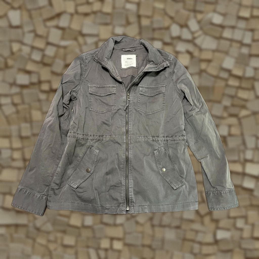 Vintage Sonoma Jacket Women M Gray Full Zip Pockets Regular Size M / US 6-8 / IT 42-44 - 1 Thumbnail