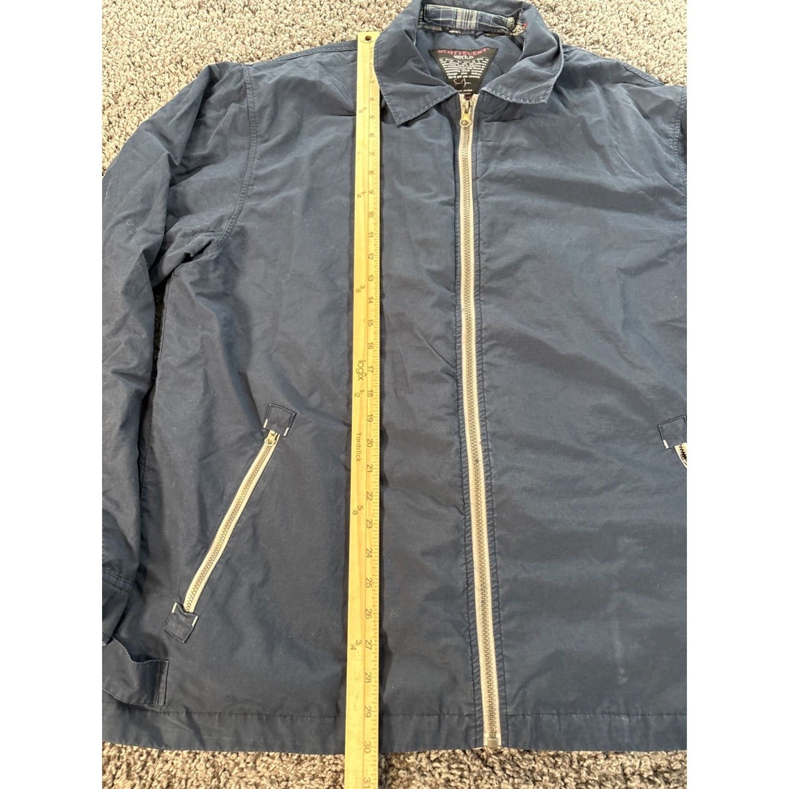 Vintage SCOTTeVEST Windbreaker Jacket Men XL Navy Blue Pockets Travel Gear Size US XL / EU 56 / 4 - 2 Thumbnail