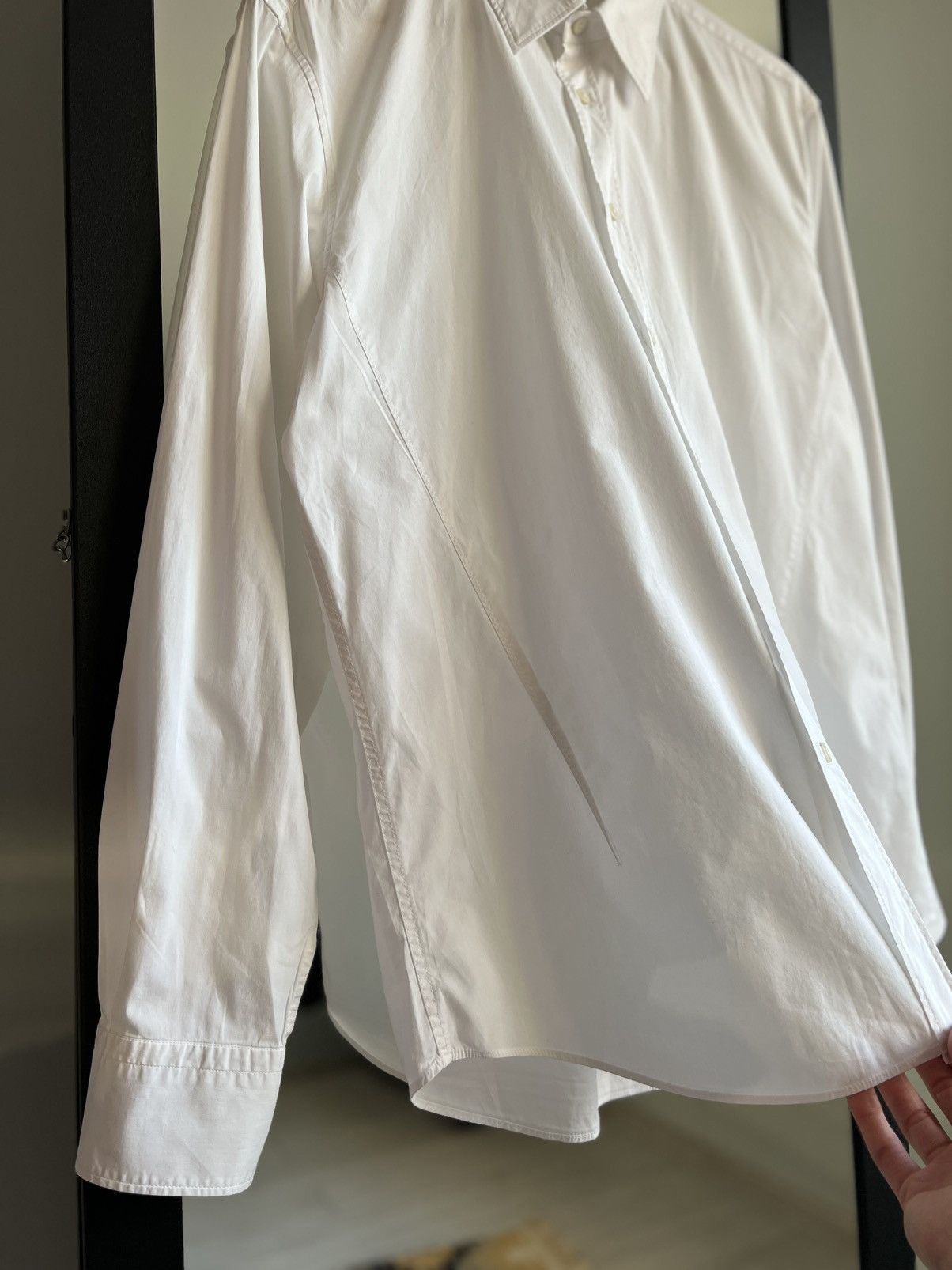Ermenegildo Zegna Z Zegna Drop 8 Fit White Button Up Shirt Size US XL / EU 56 / 4 - 4 Thumbnail