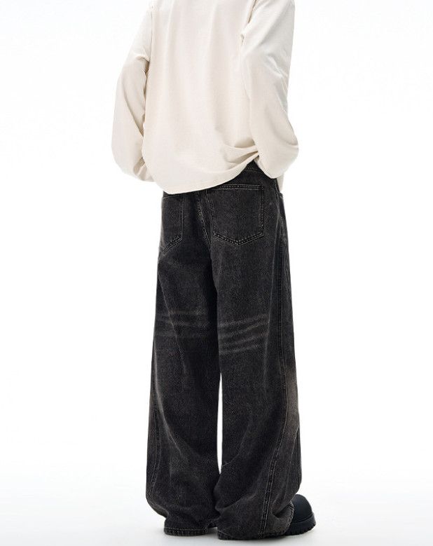 Japanese Brand American retro baggy wide-leg jeans for men Size US 32 / EU 48 - 4 Thumbnail