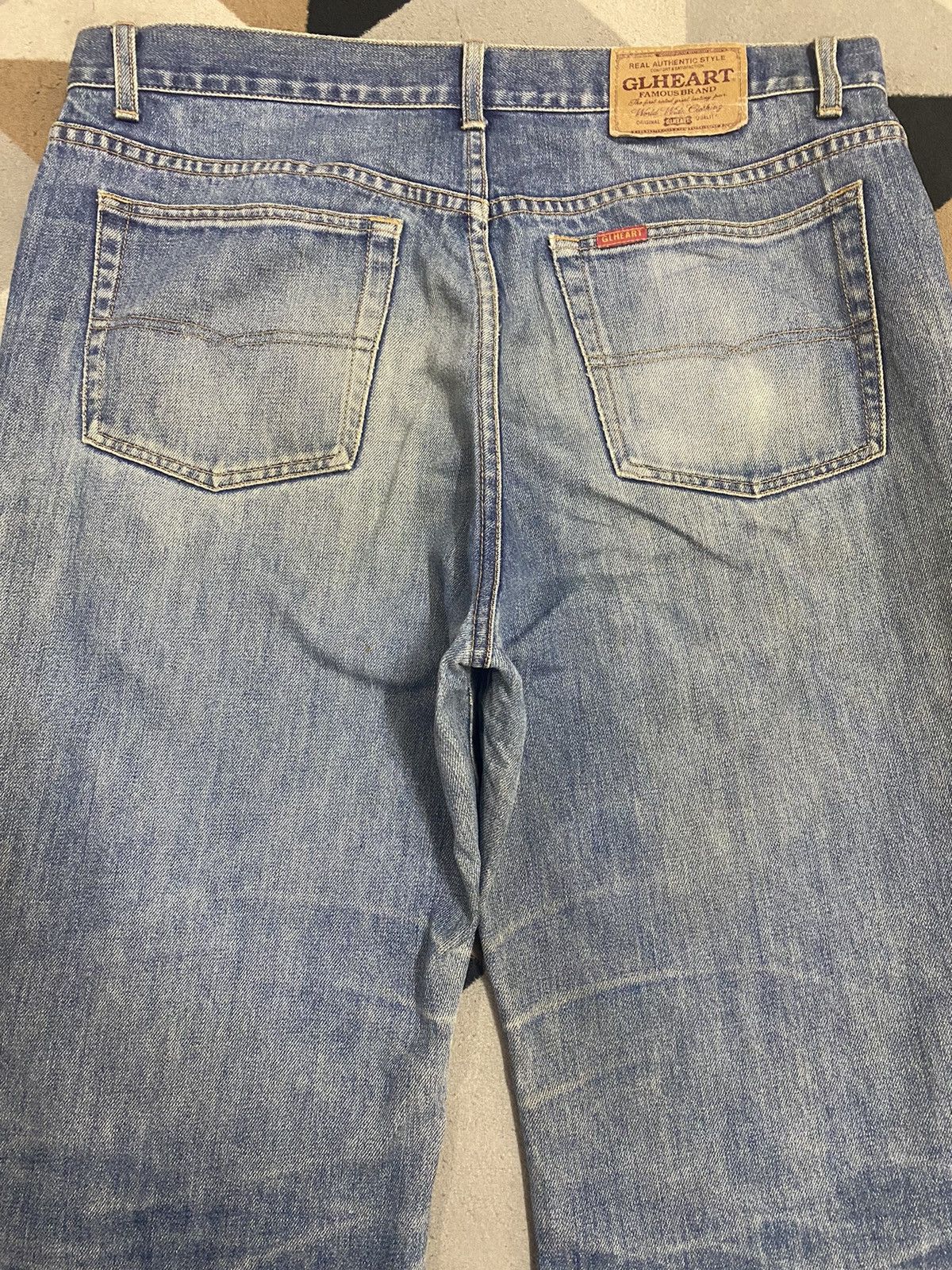 Big John Vintage Big John Gl Heart Distressed Denim Baggy Jeans Size US 37 - 4 Thumbnail