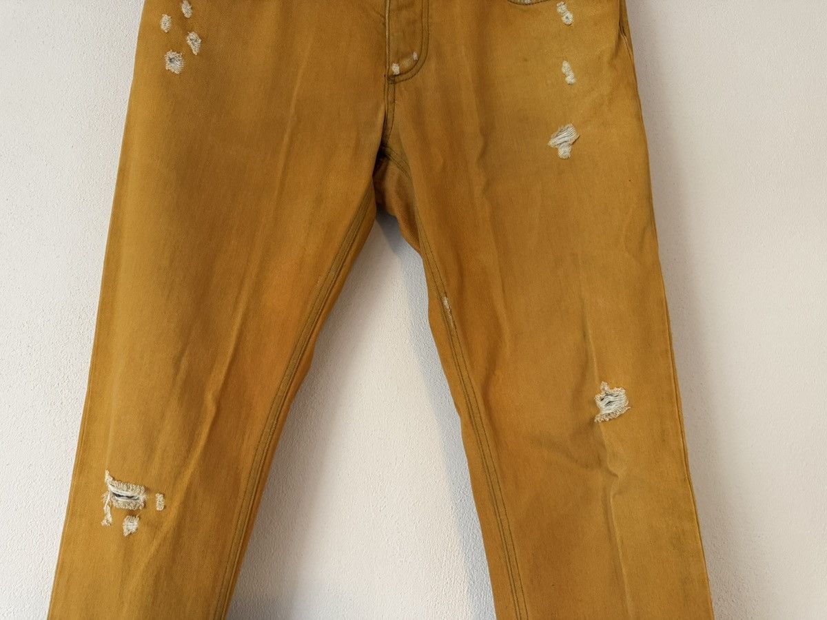 Dolce & Gabbana Distressed Mustard Denim by Dolce & Gabbana – Size 33 Size US 33 - 3 Thumbnail