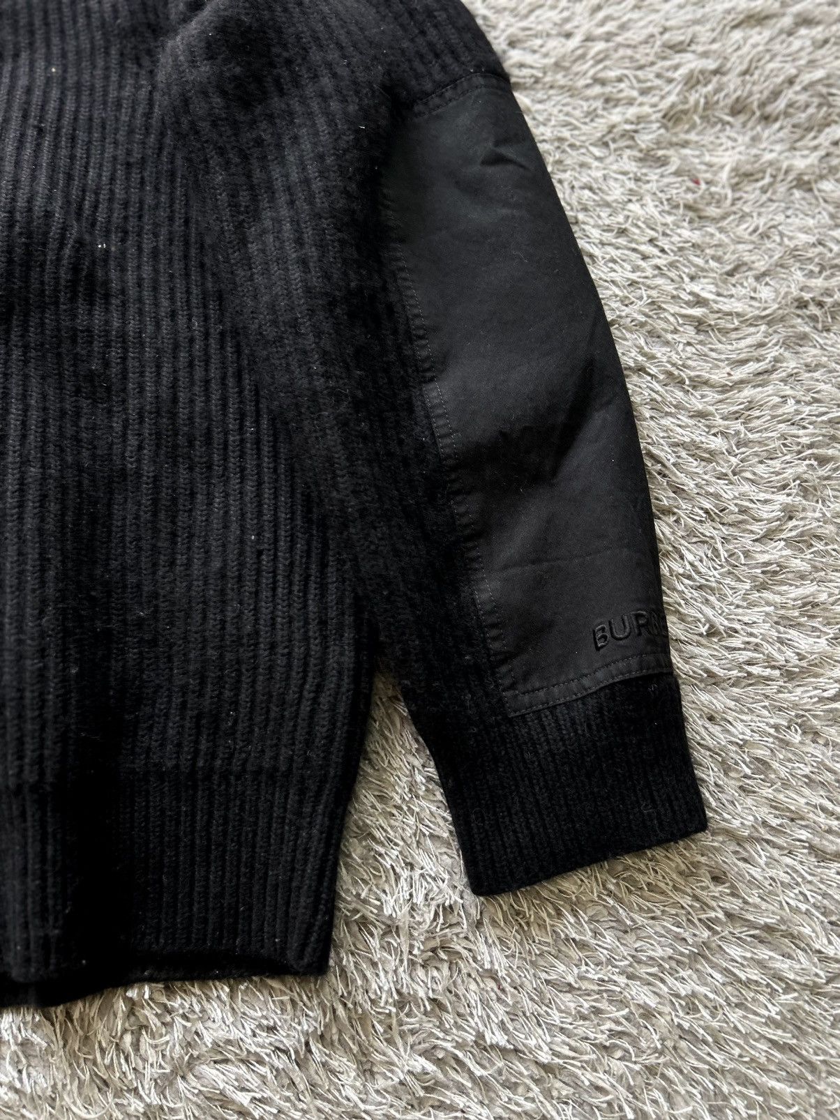Burberry 💥GRAIL💥 BURBERRY CONTRAST PANEL RIB KNIT WOOL SWEATER Size US L / EU 52-54 / 3 - 5 Thumbnail