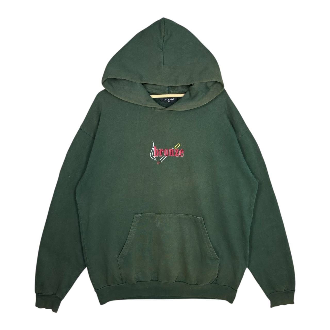 Bronze 56k Bronze 56k Cigarette Logo Hoodie Green Skatewear Oversized Size US XL / EU 56 / 4 - 1 Thumbnail