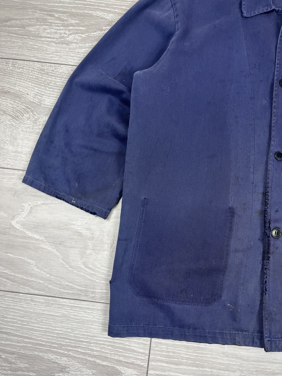 Le Laboureur Le Laboureur Vintage 70s French Blue Work Chore Jacket Size US L / EU 52-54 / 3 - 5 Thumbnail