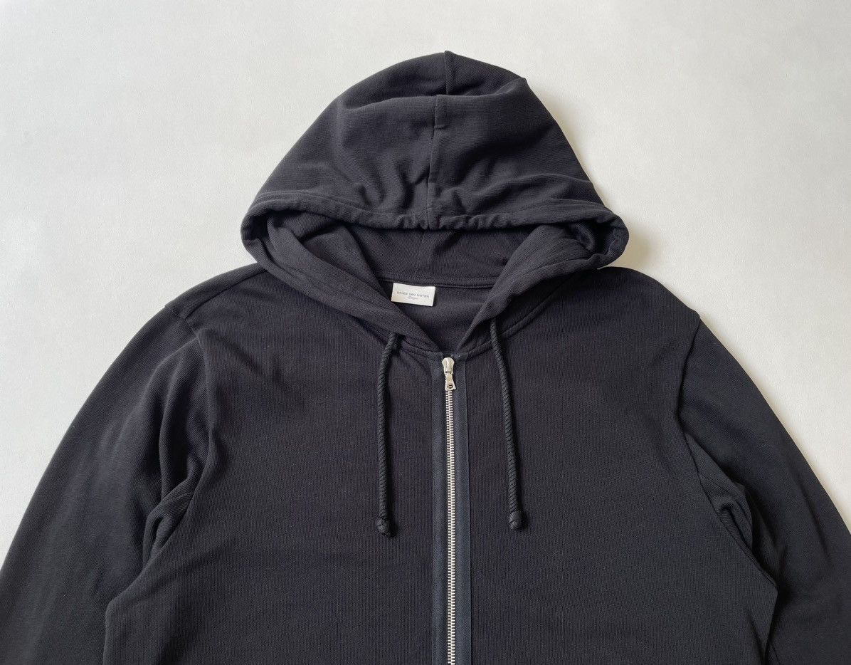 Dries Van Noten Sample A/W 14 Black Cotton Back Zip Hoodie Size US M / EU 48-50 / 2 - 3 Thumbnail