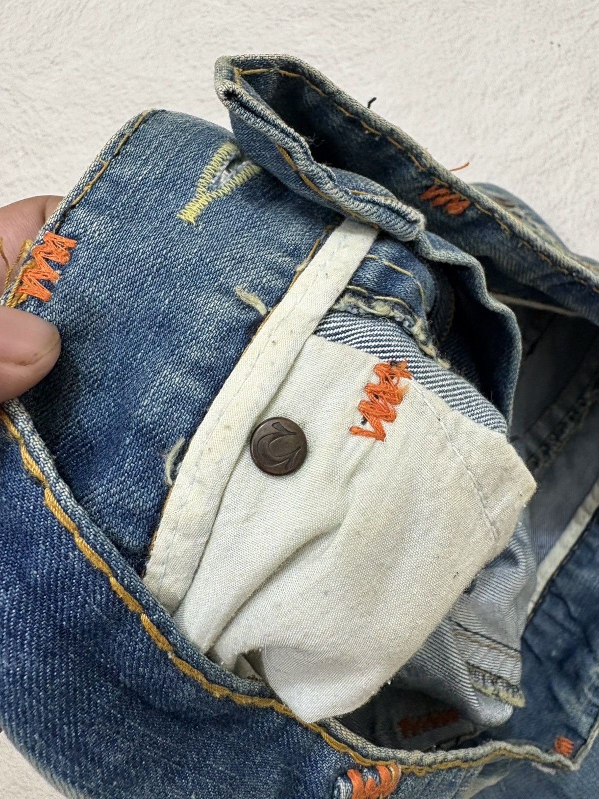 Japanese Brand 00s True Religion Joey Flare Denim Stonewash Y2K USA Size US 30 / EU 46 - 6 Thumbnail