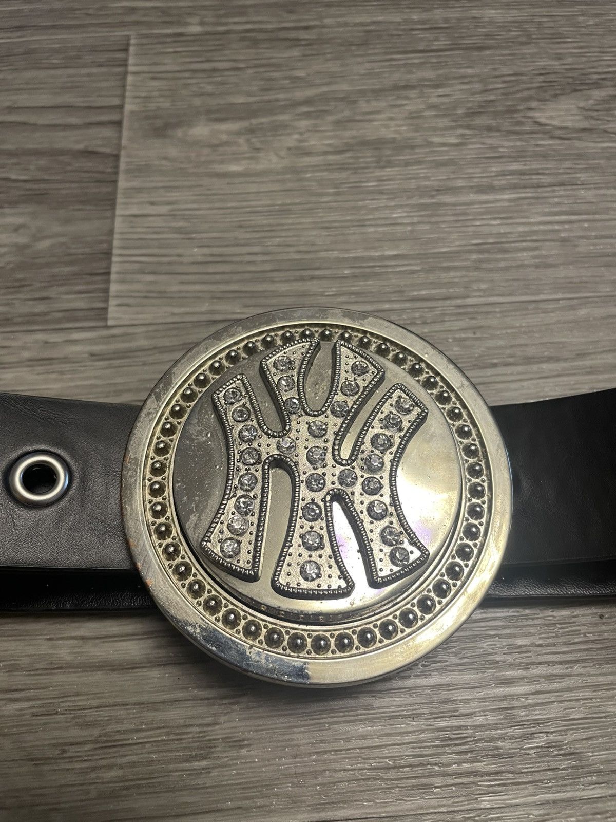 New York Yankees New York Yankees Pyramid Belt Spinner Big Buckle Rhinestone Size ONE SIZE - 7 Thumbnail