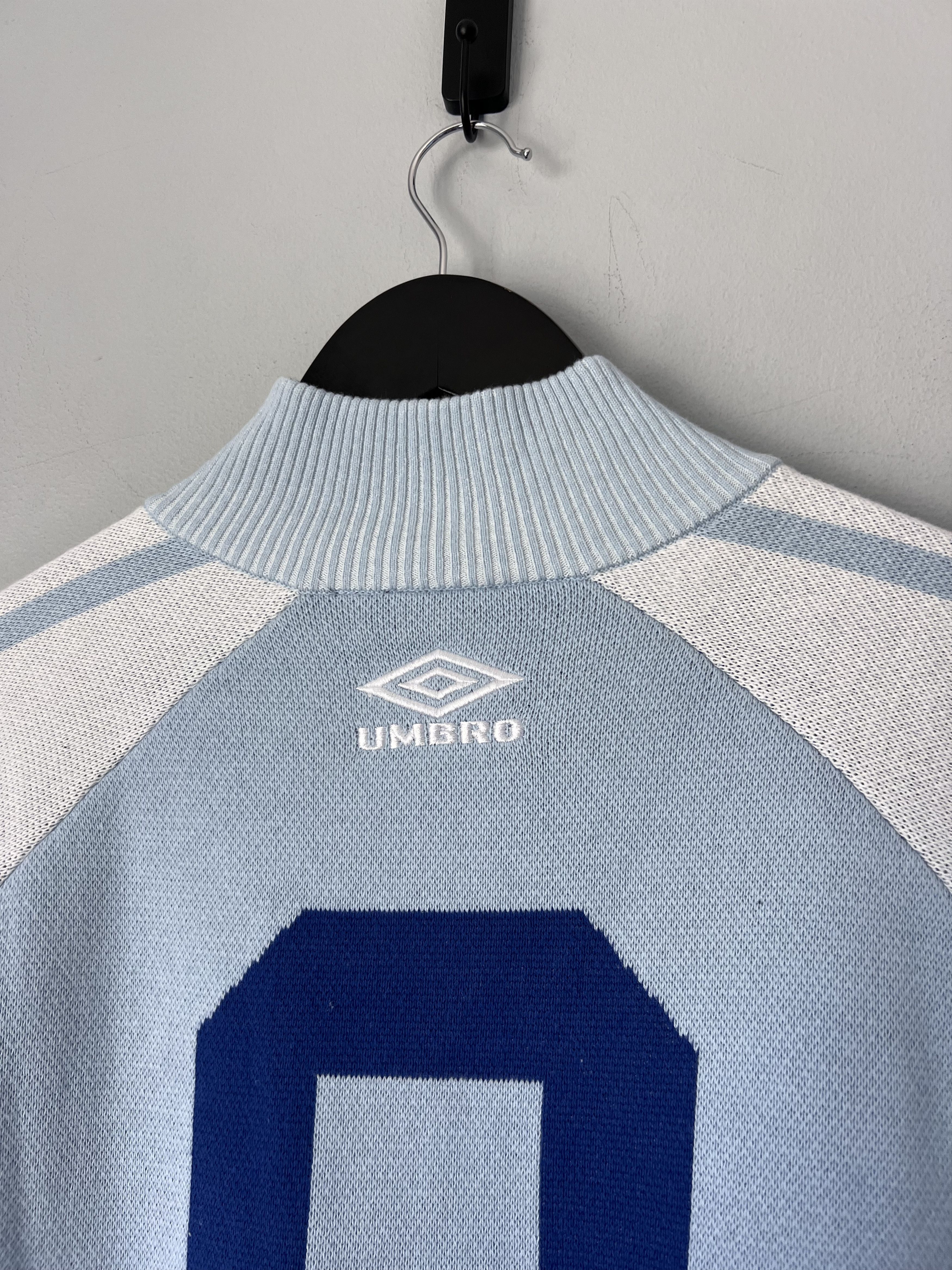 Supreme Umbro Zip Up Sweater in Light Blue