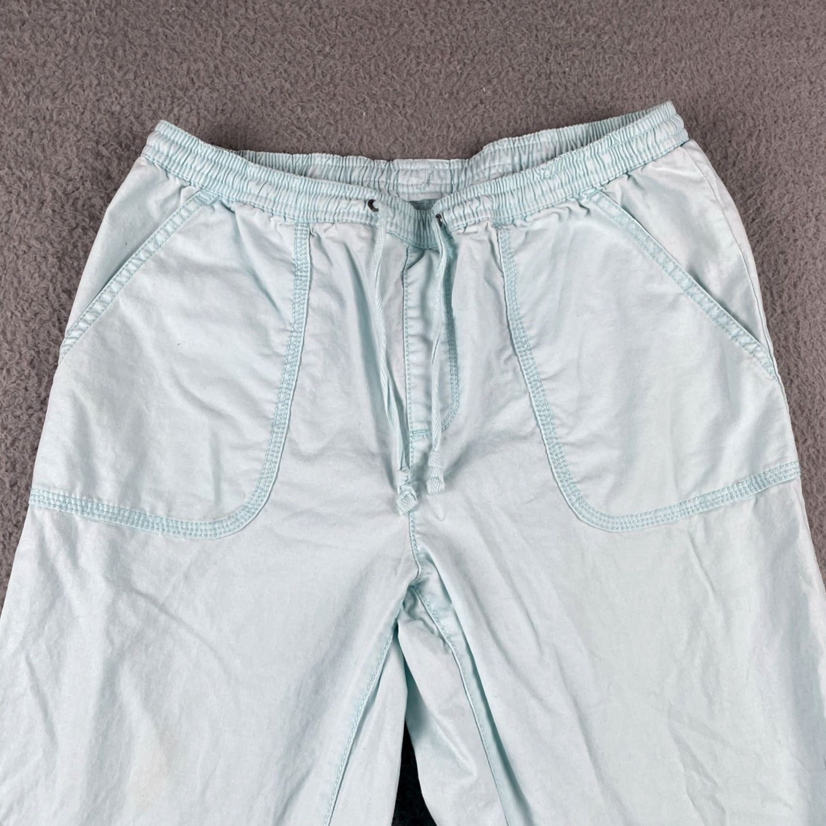 Vintage VINTAGE L.L. Bean Capri Pants Ladies 6 Classic Fit Drawstring Waist Pale Blue Size 28" / US 6 / IT 42 - 2 Thumbnail