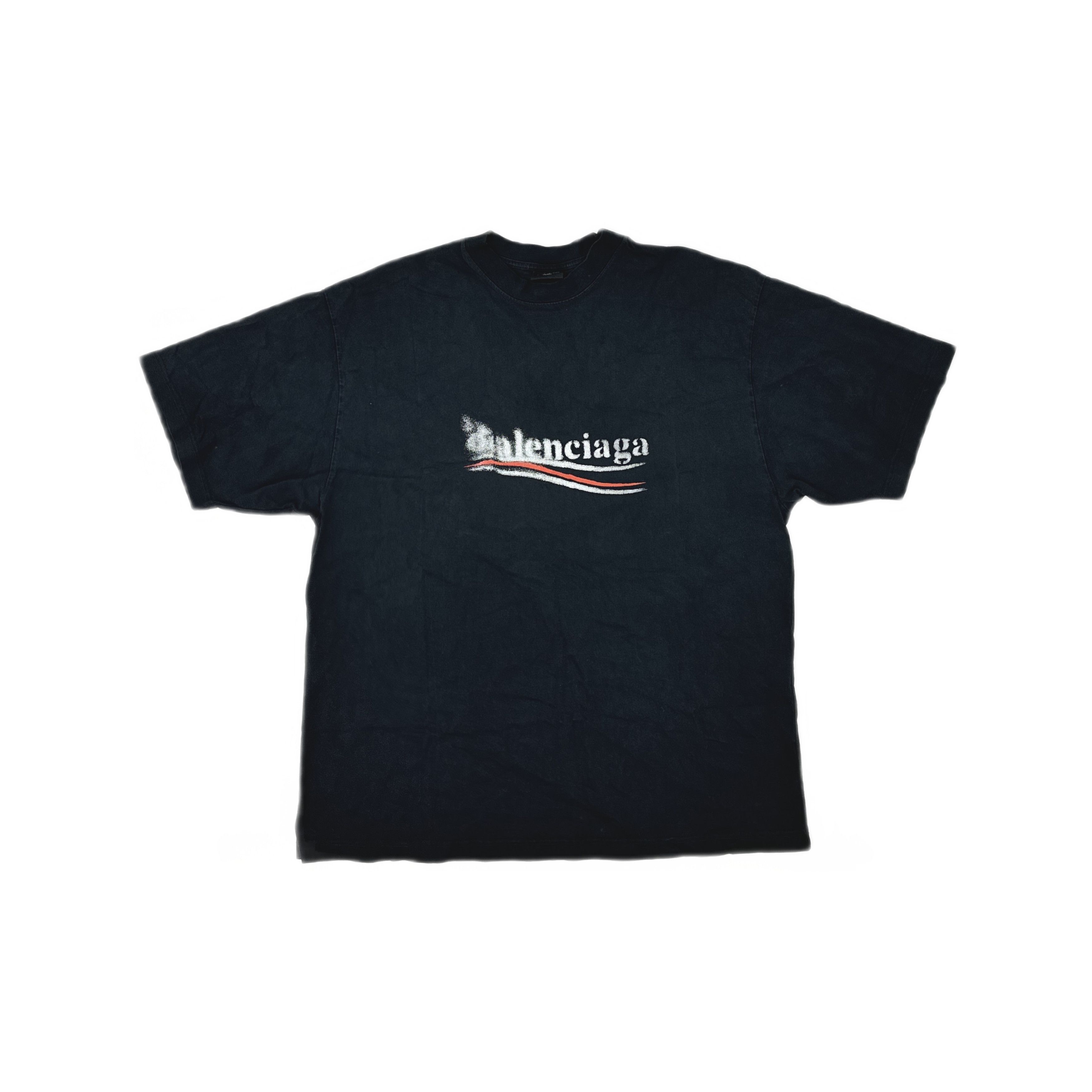 Balenciaga Balenciaga Spray Logo T-Shirt Size L Size US L / EU 52-54 / 3 - 1 Thumbnail