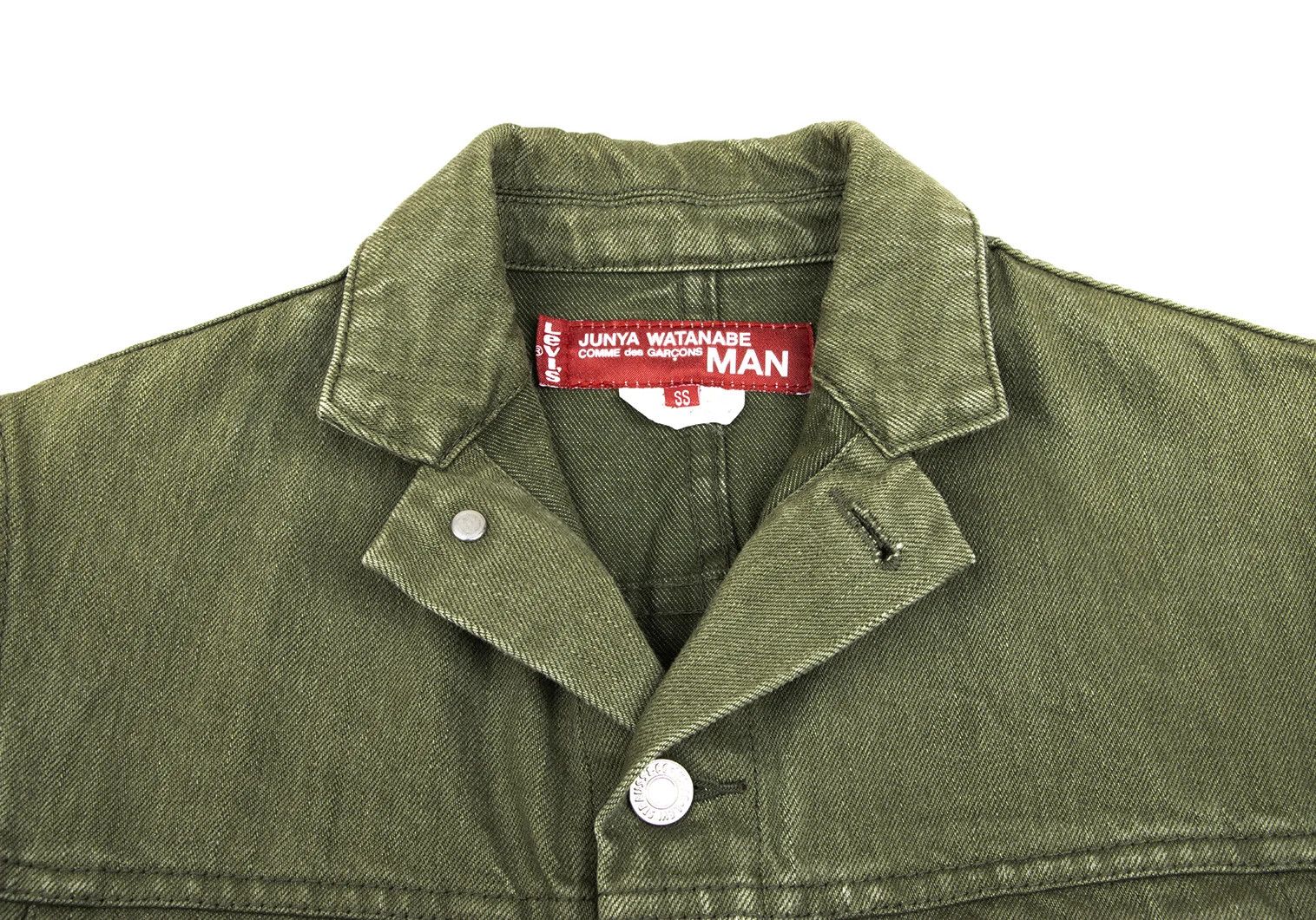 Junya Watanabe Button Design Denim Tailored Jacket in Khaki Size US M / EU 48-50 / 2 - 3 Thumbnail