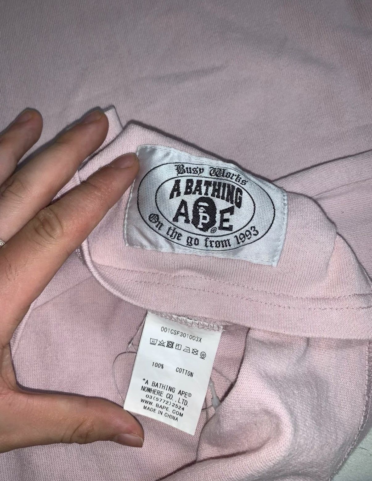 Bape BAPE OG Nigo era pink short-sleeve T-shirt Size US L / EU 52-54 / 3 - 4 Thumbnail