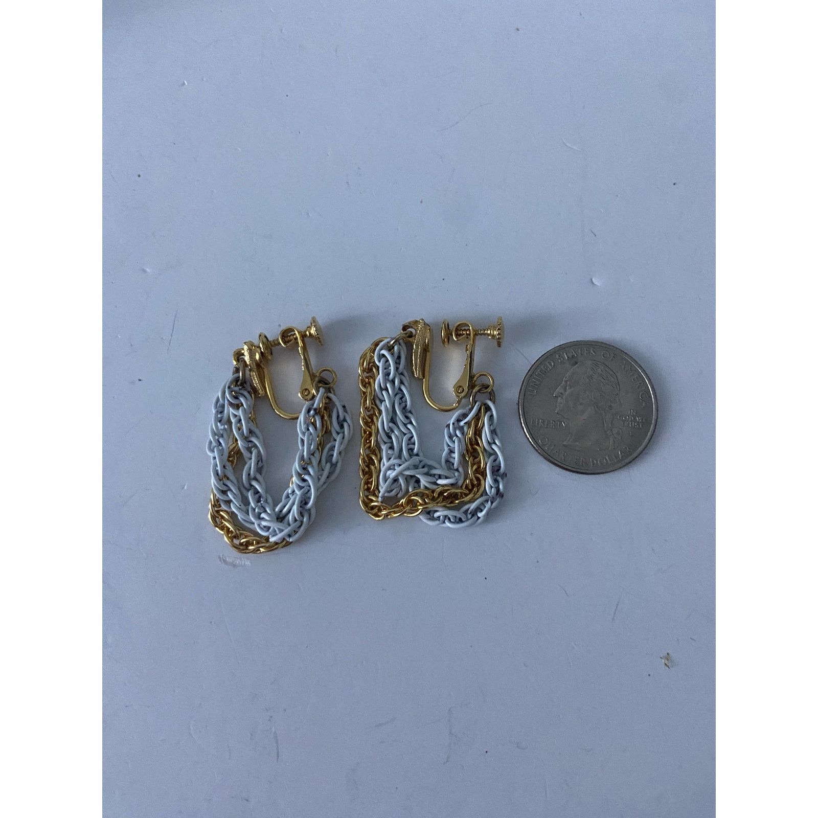 Vintage Vintage chain clip on earrings Size ONE SIZE - 3 Thumbnail
