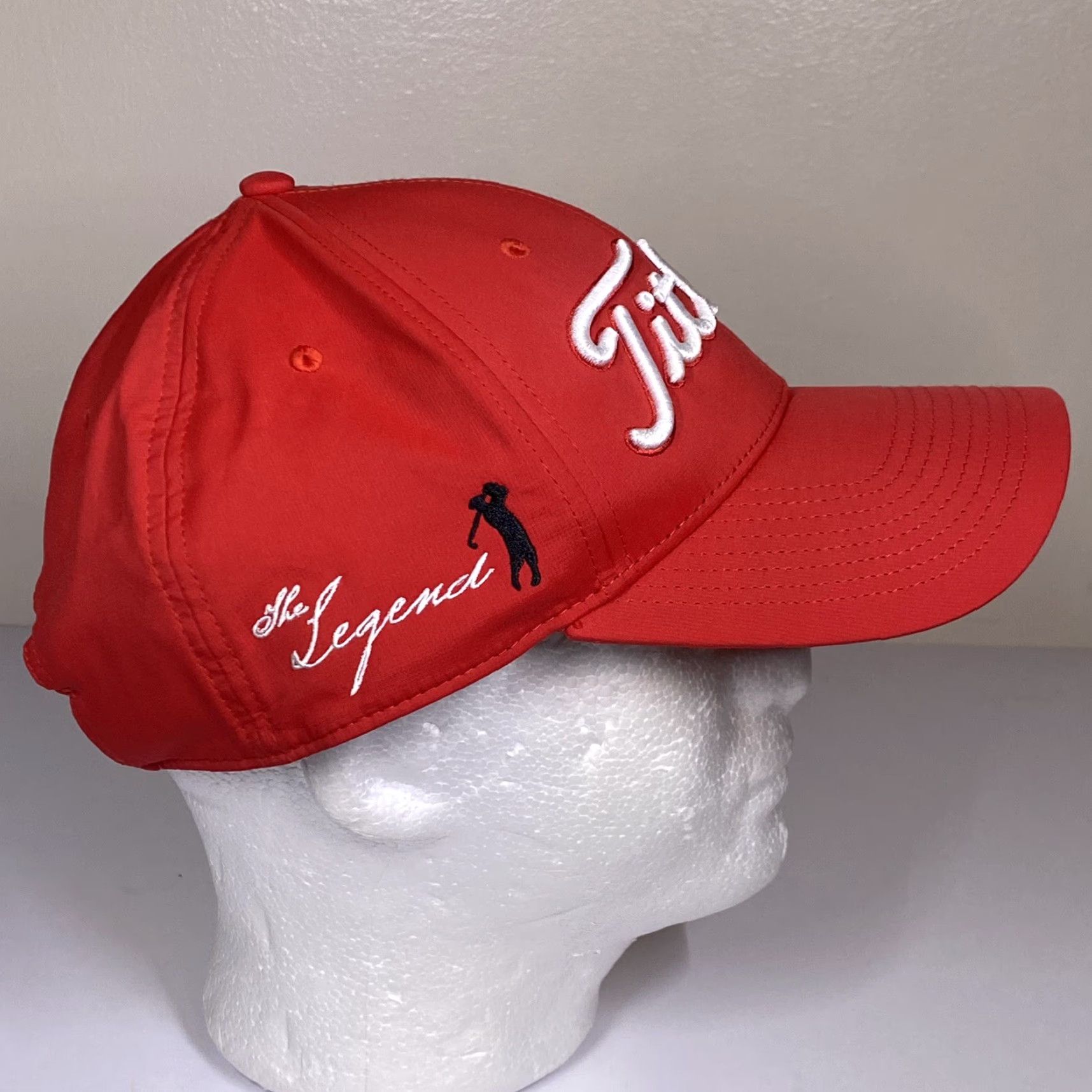 Titleist VINTAGE Titleist Red The Legend Golf Adjustable Strap Baseball Cap Hat Size ONE SIZE - 3 Thumbnail