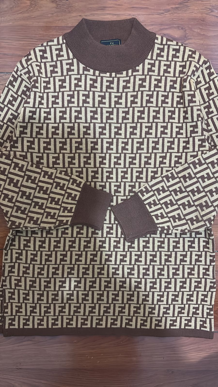 Fendi Vtg 90s Fendi Maglia Zucca Pattern Knitted Sweater Size L / US 10 / IT 46 - 4 Thumbnail