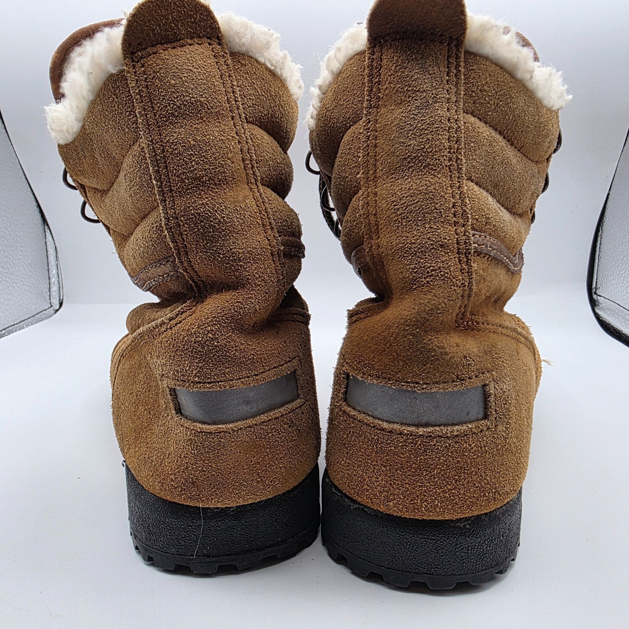 Other Roffe Shearling-Lined Womens Snow Boots Size 8 Brown Lace Up Size US 8 / IT 38 - 5 Thumbnail
