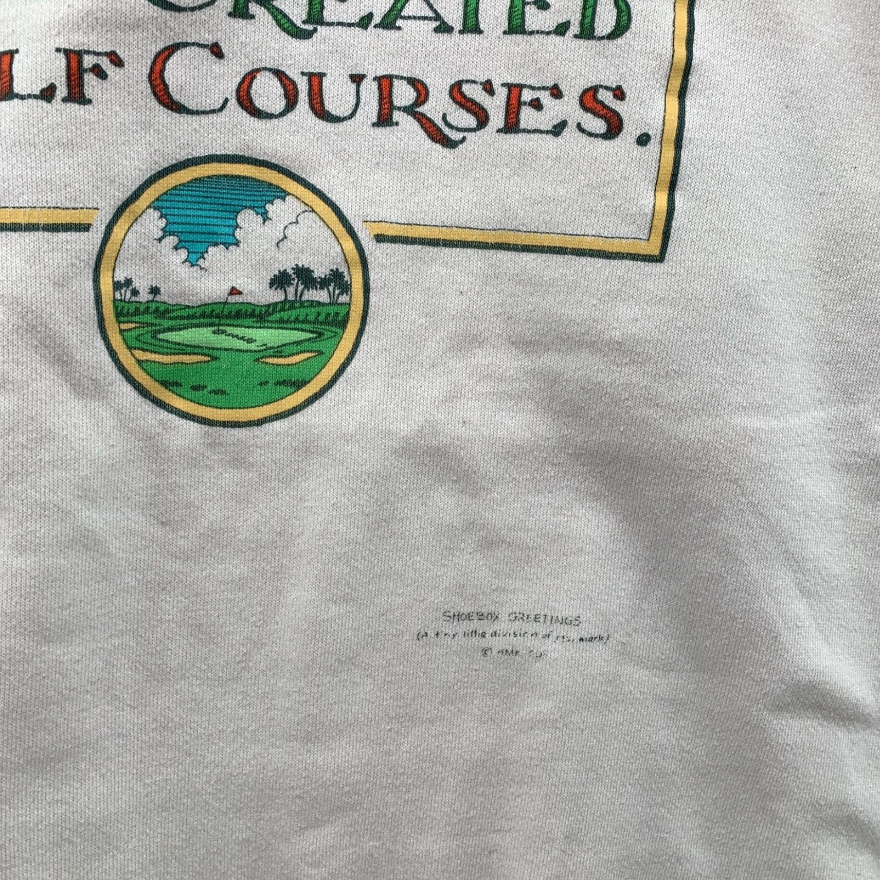 Hanes VINTAGE Hanes Sweatshirt Mens XL 80s Funny Golf USA Crew Neck White Fleece Graphic Print Golf Preservation Size US XL / EU 56 / 4 - 6 Thumbnail