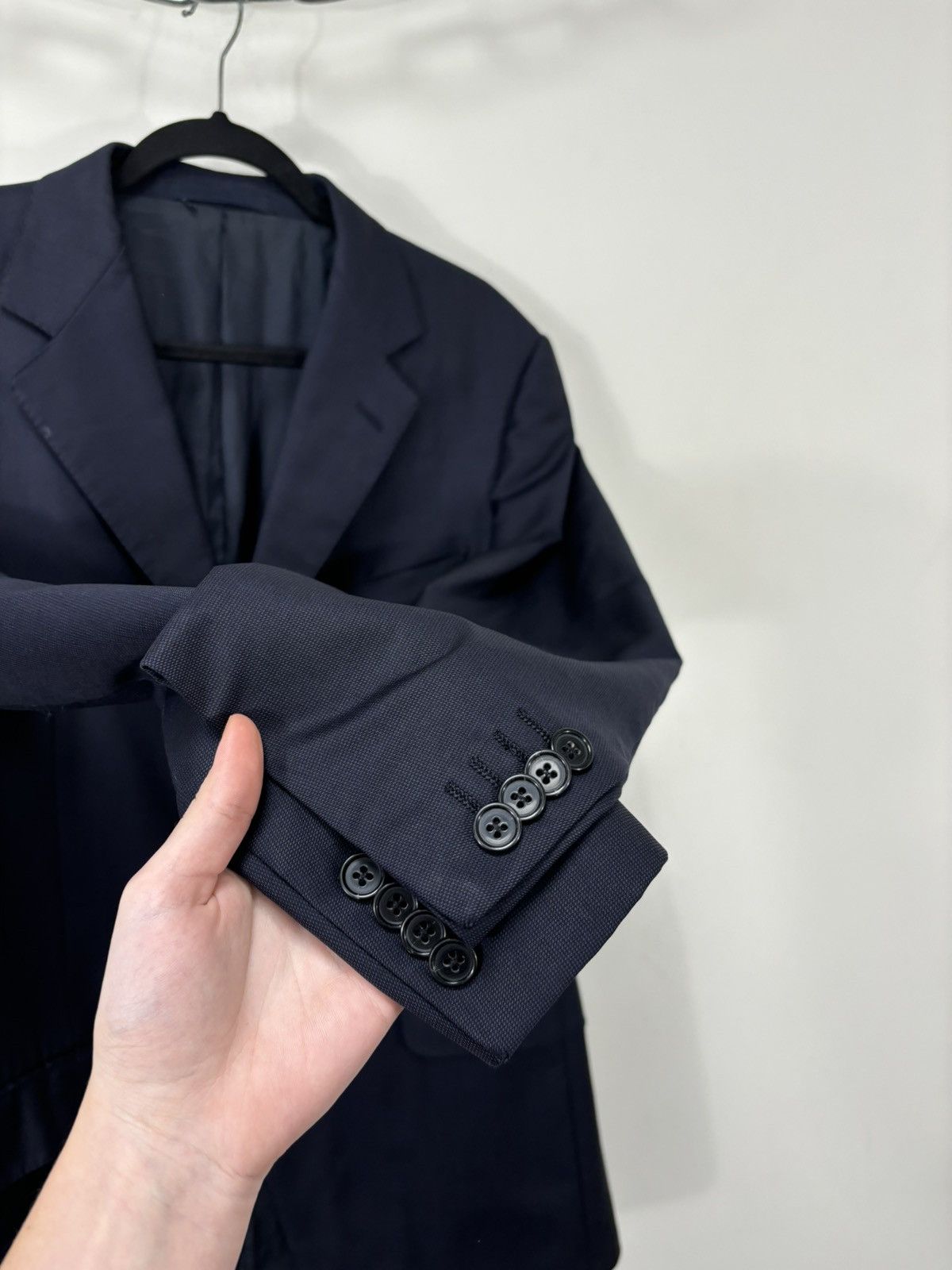 Ermenegildo Zegna Ermenegildo Zegna Men’s 3-Buttons Navy Wool Blazer Jacket Size 40R - 10 Thumbnail