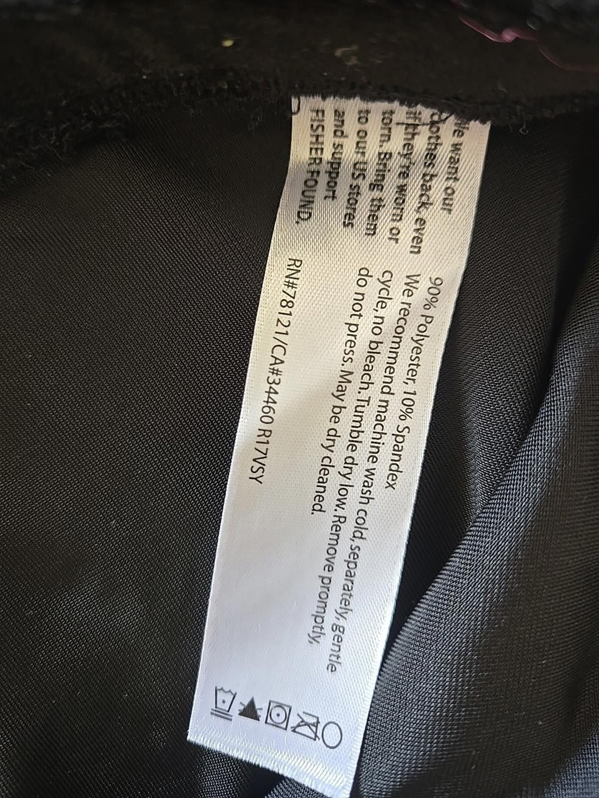 Eileen Fisher Eileen Fisher Black Stretchy Velvet Ankle Leggings Sz XL Size 40" / US 18 - 4 Thumbnail