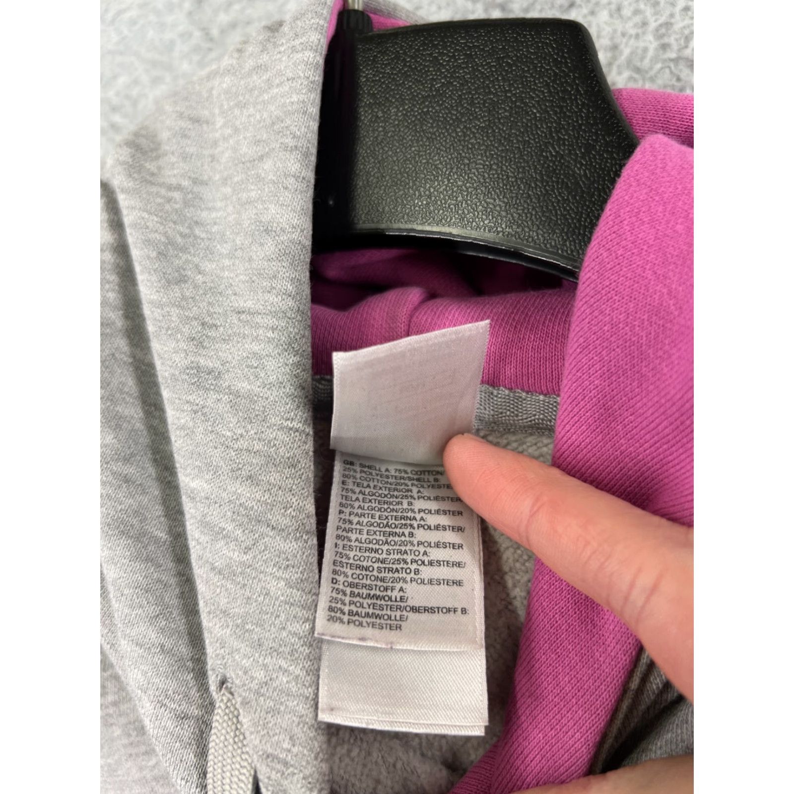 The North Face The North Face Womens Hoodie Sweater Medium Gray Cotton Blend Pocket Logo Crew Neck Pullover Size M / US 6-8 / IT 42-44 - 5 Thumbnail