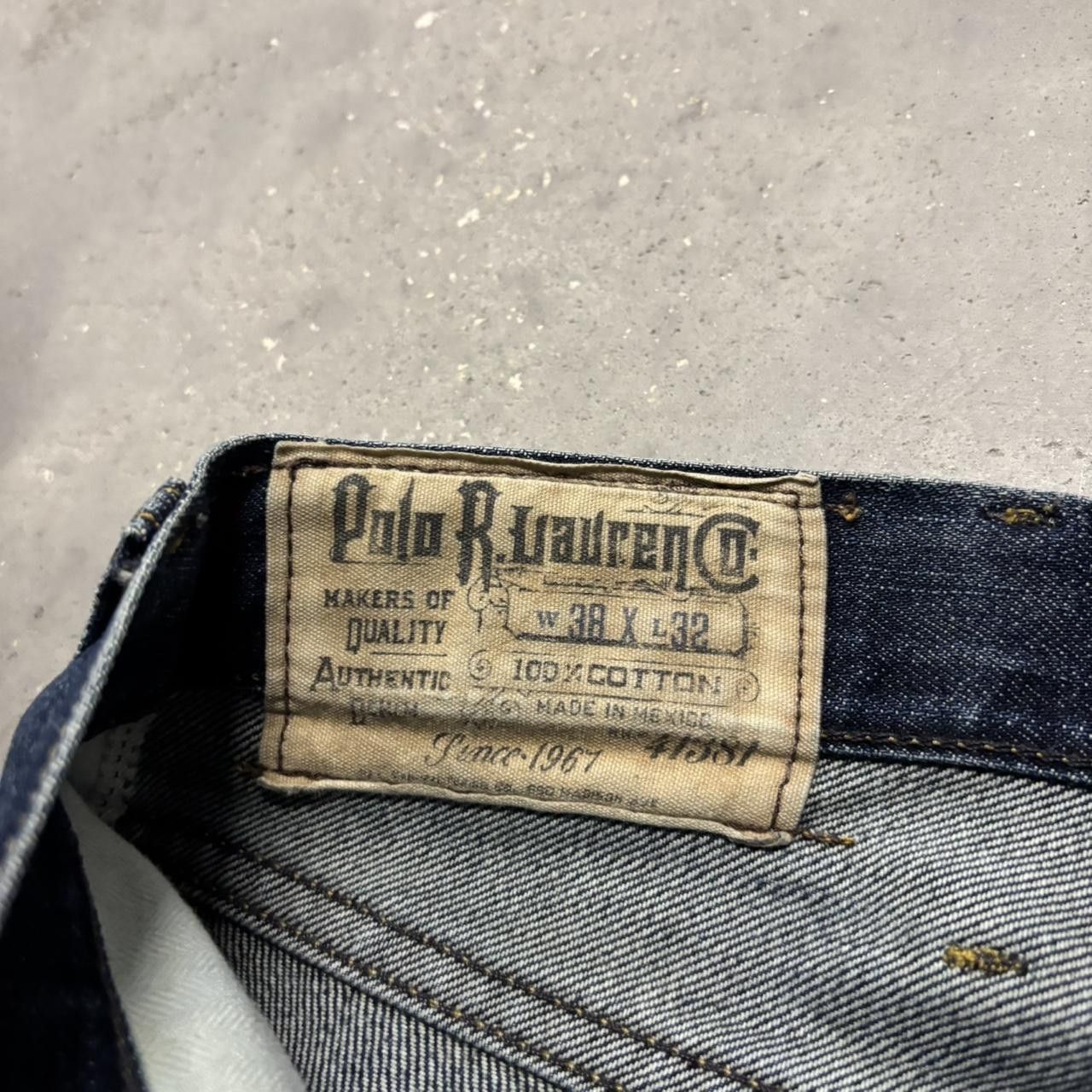 Polo Ralph Lauren × Vintage Crazy Vintage Y2K/2000s Baggy Grunge Dark Wash Polo Ralph Lauren Skater Denim Jeans! Size US 38 / EU 54 - 8 Thumbnail