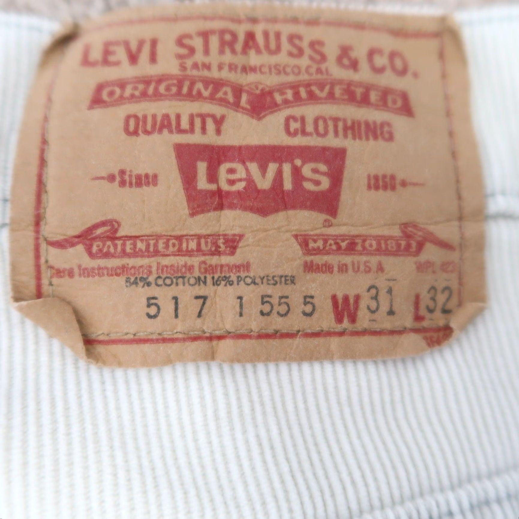 Levi's VINTAGE Levi's Cream Corduroy High Rise Bootcut Flare Jeans Womens 31x32 Boots Cut Bohemian 1970s Men/Women? Size 30" / US 8 / IT 44 - 4 Thumbnail