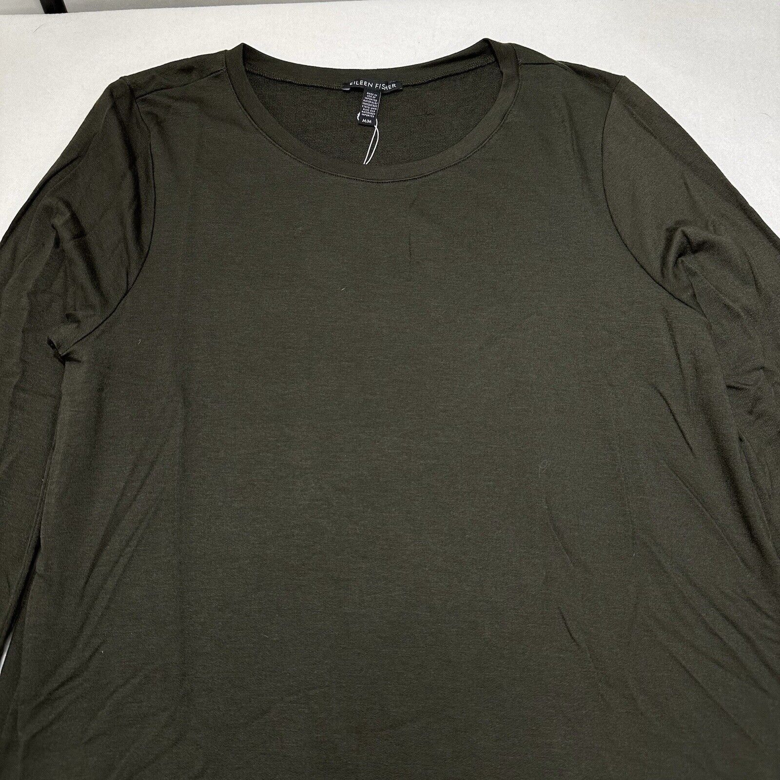 Eileen Fisher Eileen Fisher Medium Dark Green Round Neck Tunic Dress Size M / US 6-8 / IT 42-44 - 2 Thumbnail