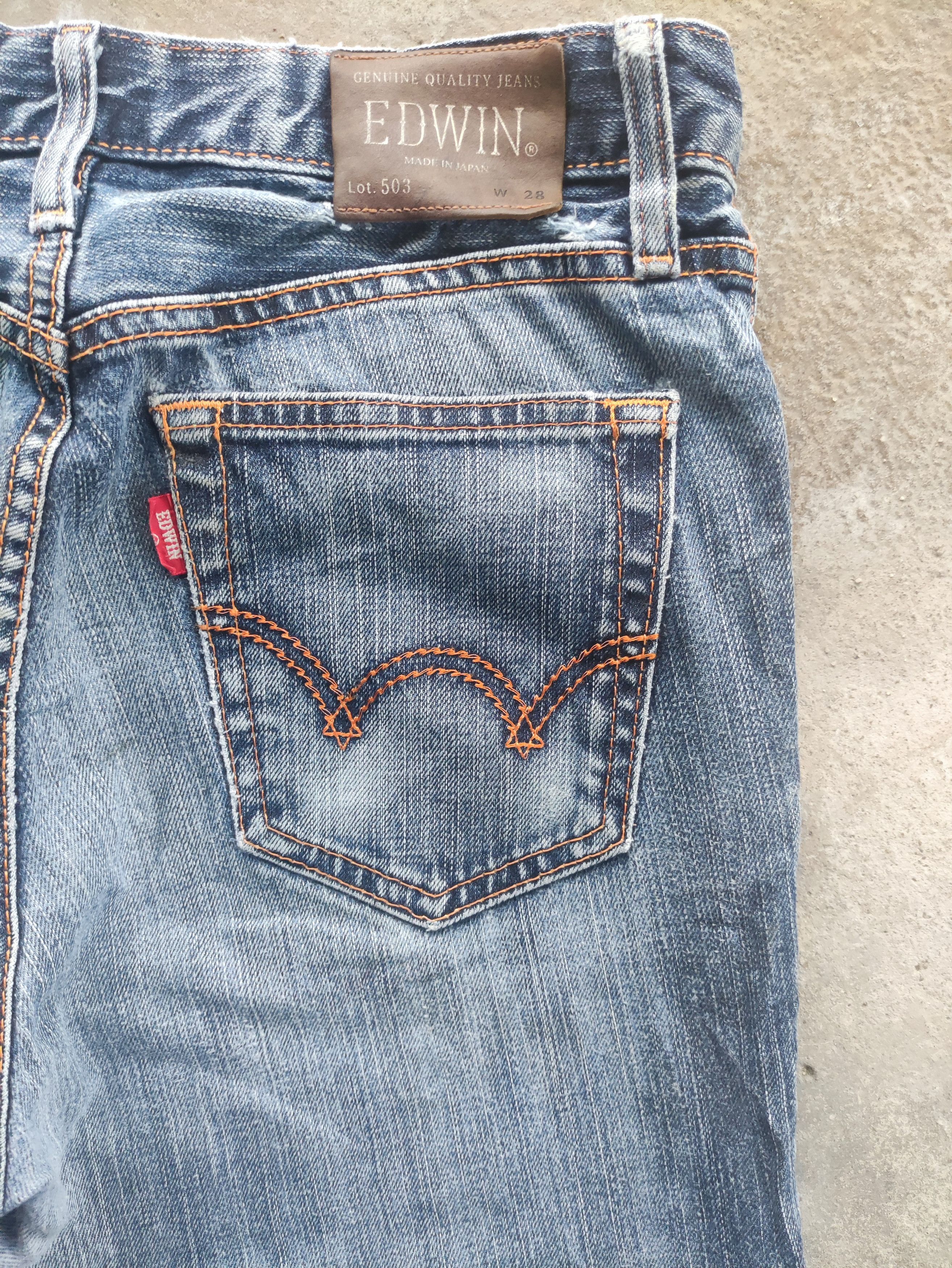 Edwin Vintage Edwin Brand Straight Cut Jeans Faded Ripped Pants Size US 29 - 12 Thumbnail