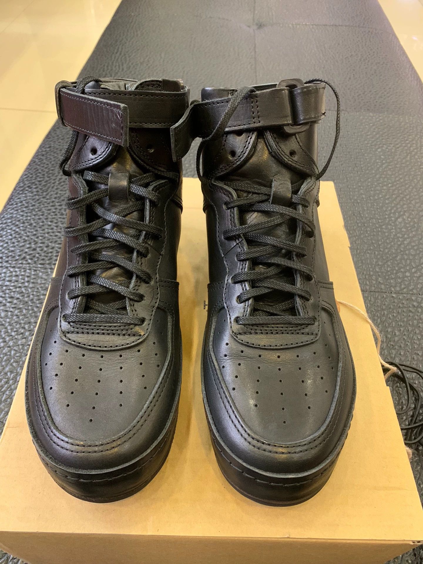 Hender Scheme Hender Scheme Japan Handcrafted Black Veg Tan Leather AF1 Size US 5 / IT 35 - 1 Thumbnail