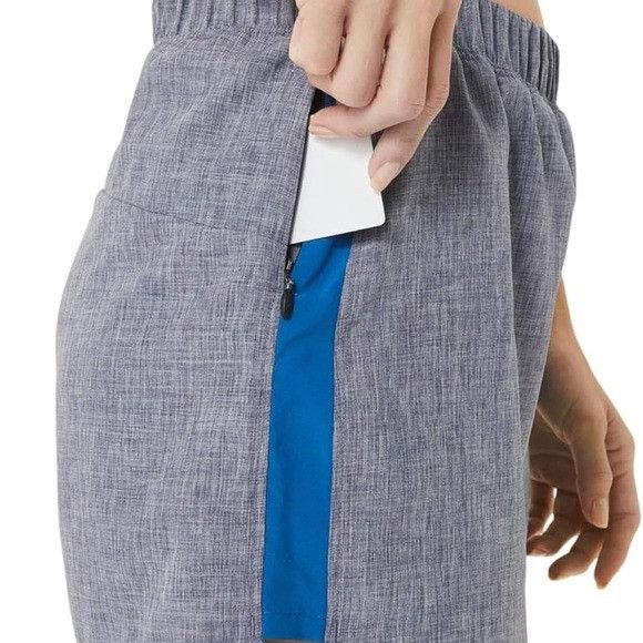 Asics NWT ASICS READY SET 3’ SHORTS PEACOAT HEATHER/LAKE DRIVE M Size 26" / US 2 / IT 38 - 2 Thumbnail