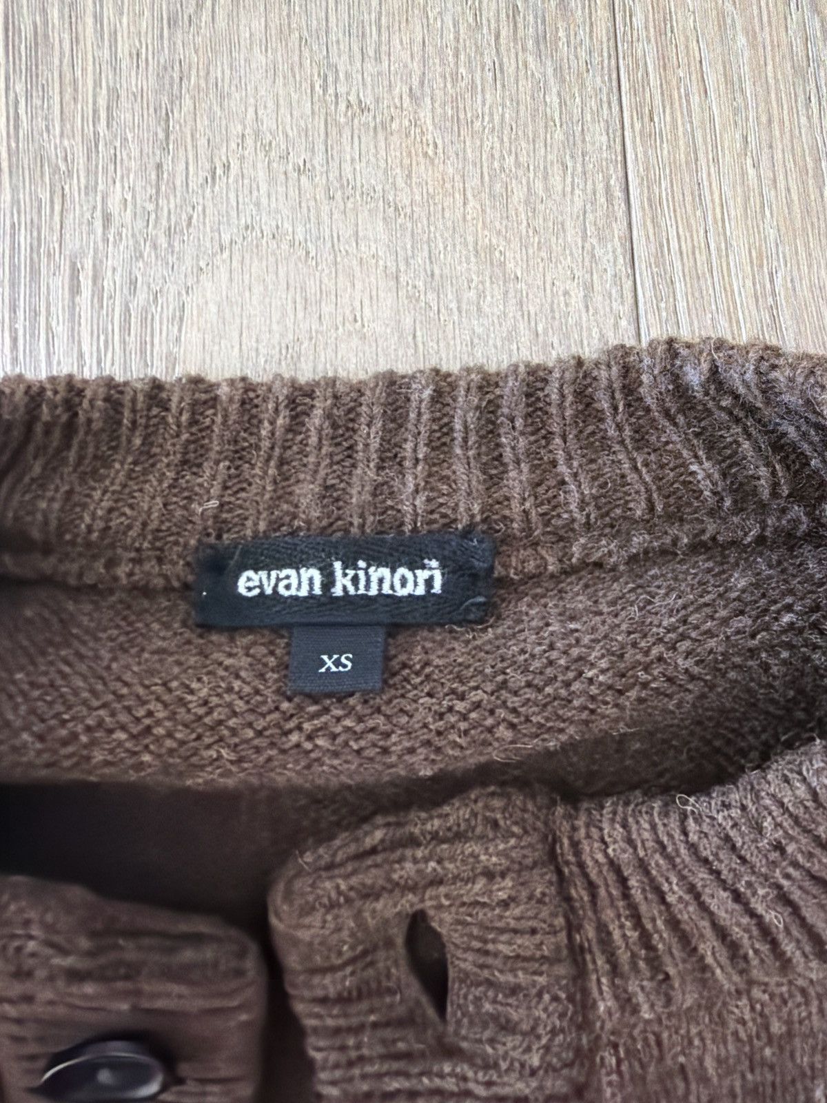 Evan Kinori Evan Kinori Crewneck Cardigan undyed Wool Size US XS / EU 42 / 0 - 2 Thumbnail