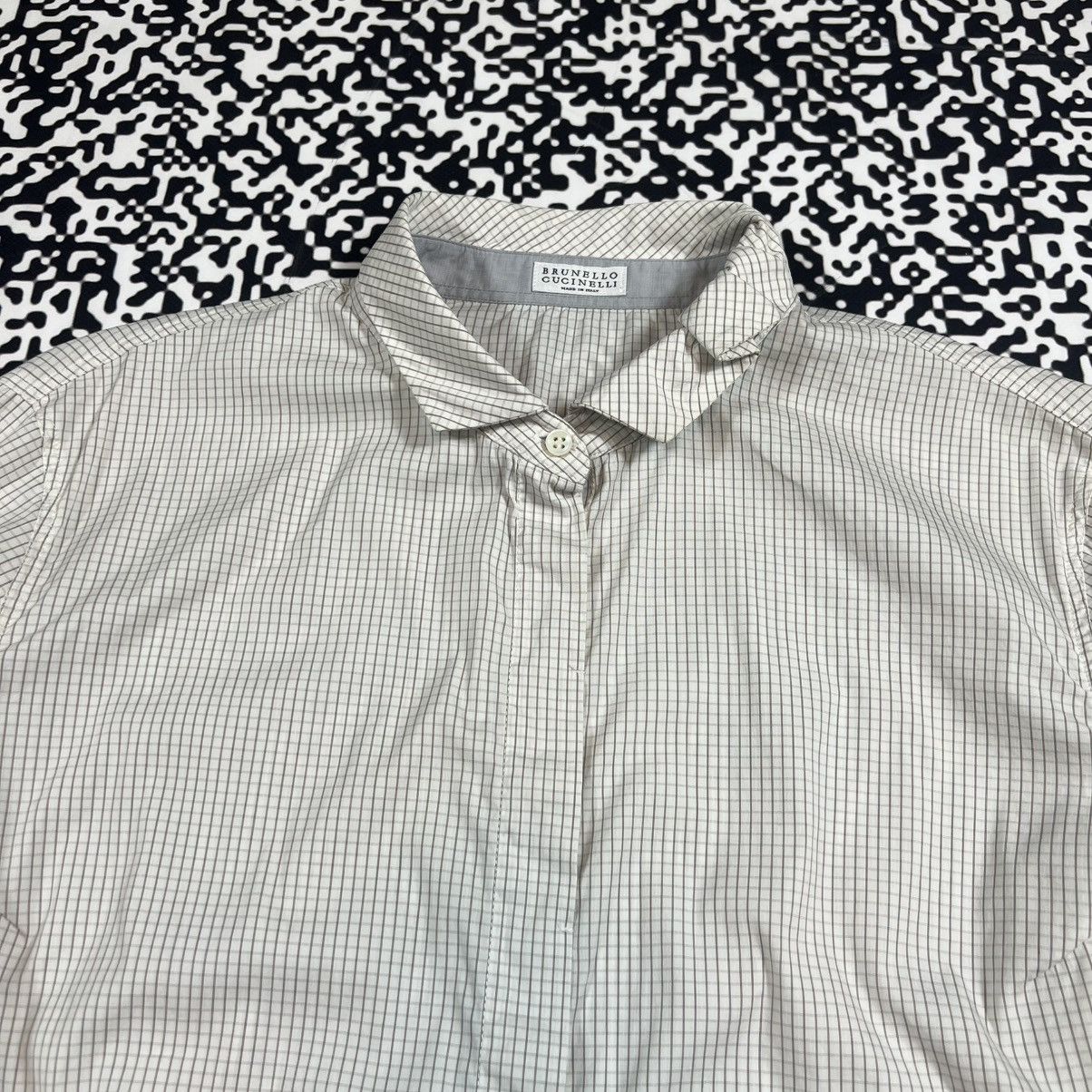 Brunello Cucinelli Vintage Y2K Brunello Cucinelli Luxury Retro Checked Shirt Size XL / US 12-14 / IT 48-50 - 10 Thumbnail