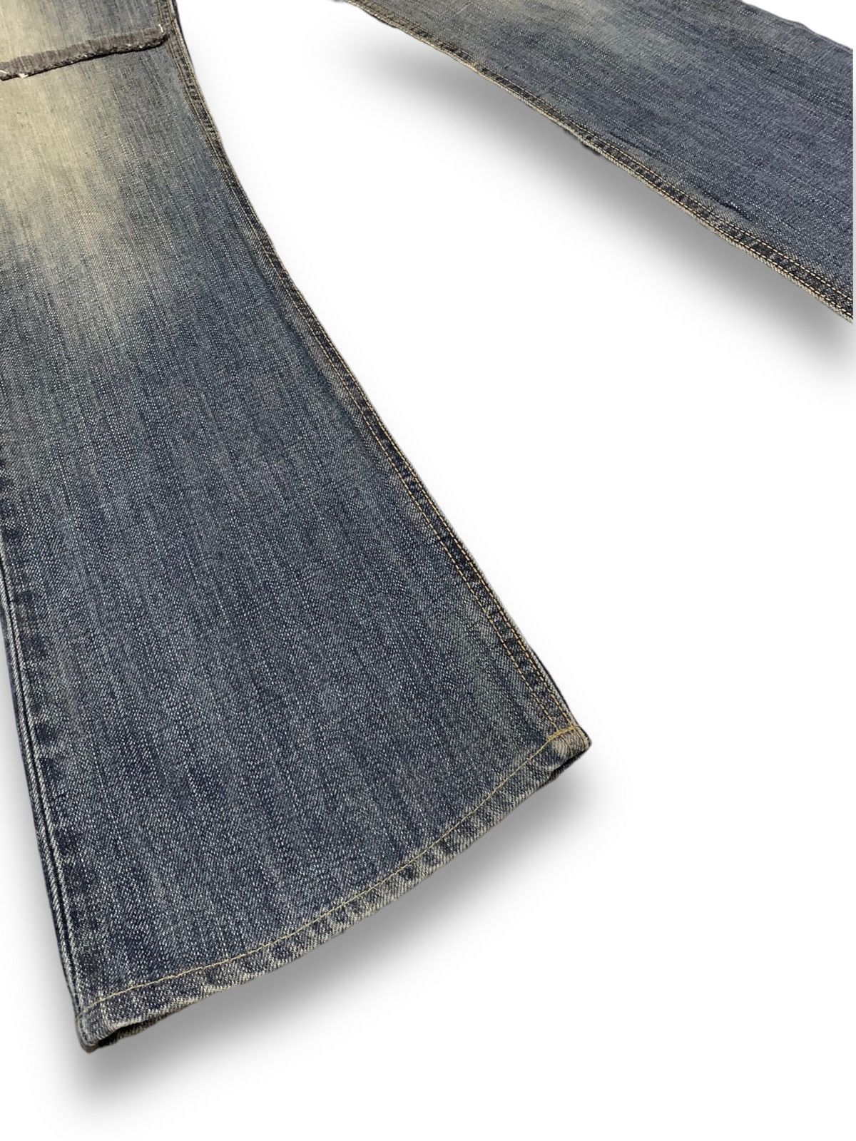 Edwin Vintage Edwin x Something Pour Femme Distressed Flared Jeans Size 28" / US 6 / IT 42 - 11 Thumbnail