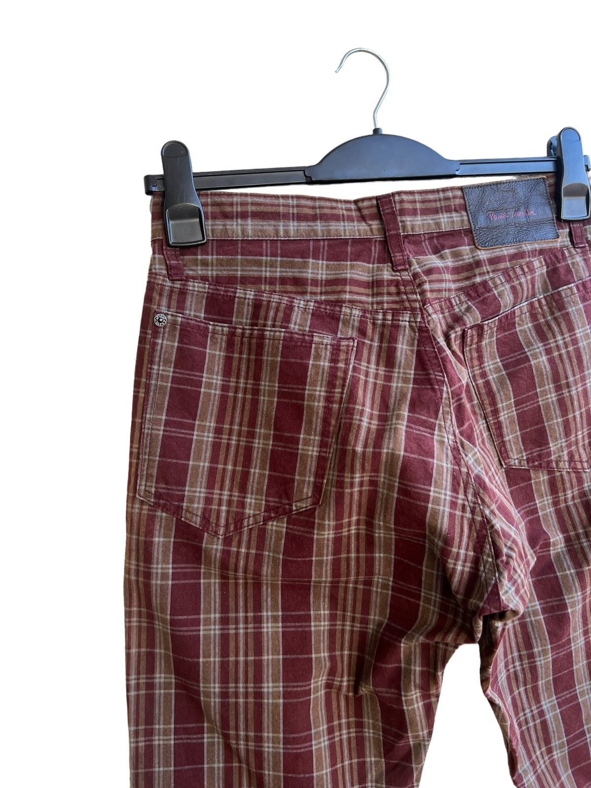 Paul Smith Vintage Paul Smith Jeans Made in Japan Waxed Plaid Pant Size US 29 - 13 Thumbnail