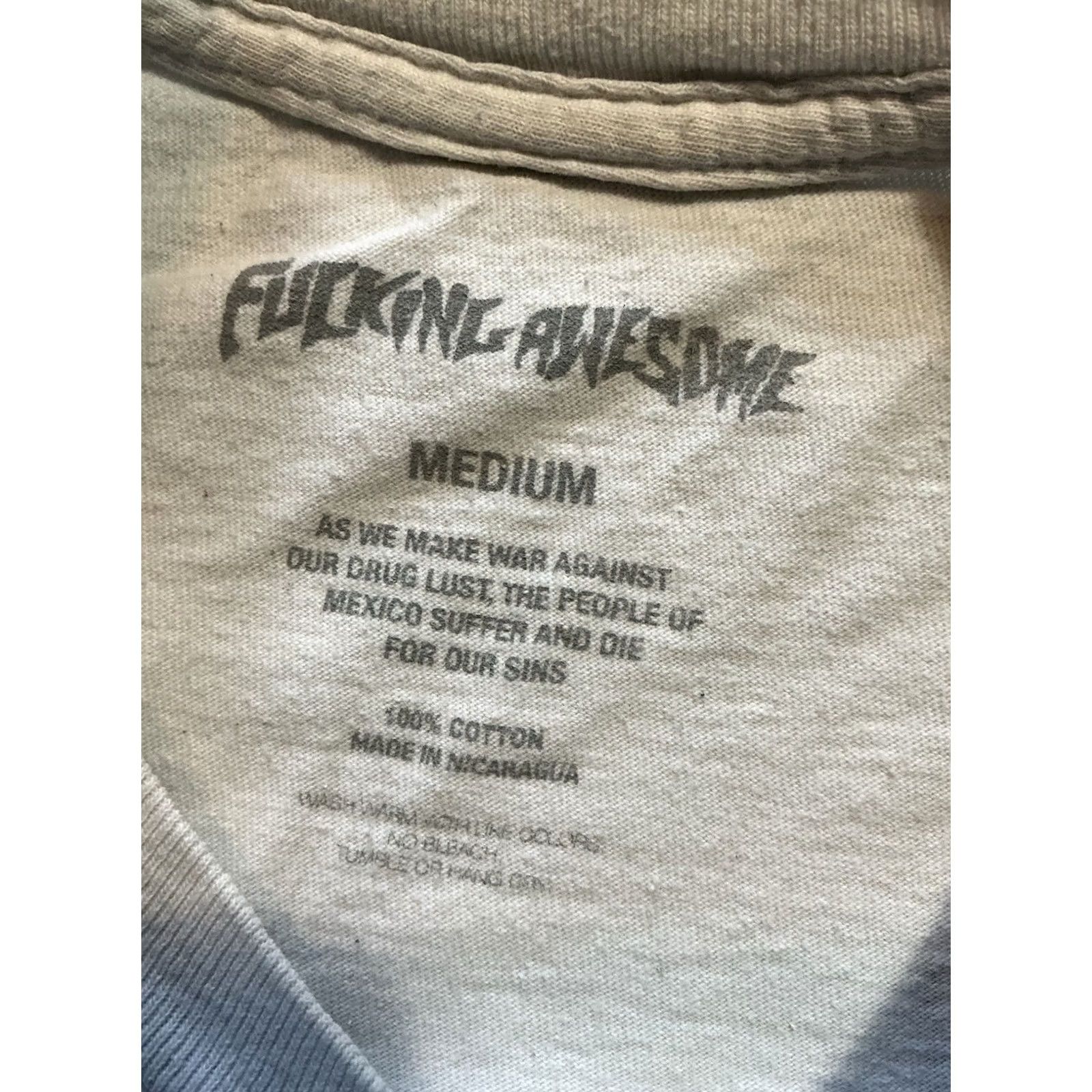 Fucking Awesome VINTAGE Fucking Awesome Boxing Auto Car White Black Graphic S/S Crewneck T-Shirt M Mens Size US M / EU 48-50 / 2 - 6 Thumbnail