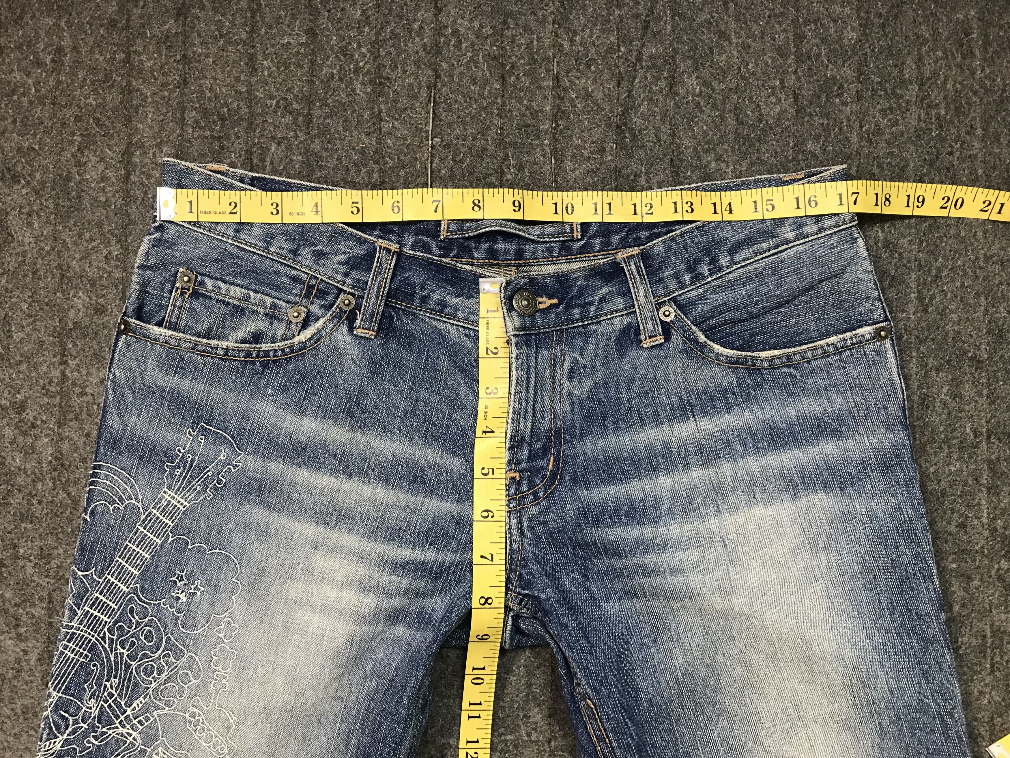 PPFM Hype PPFM Light Faded Indigo Denim Jeans Straight Cut Size US 34 / EU 50 - 15 Thumbnail