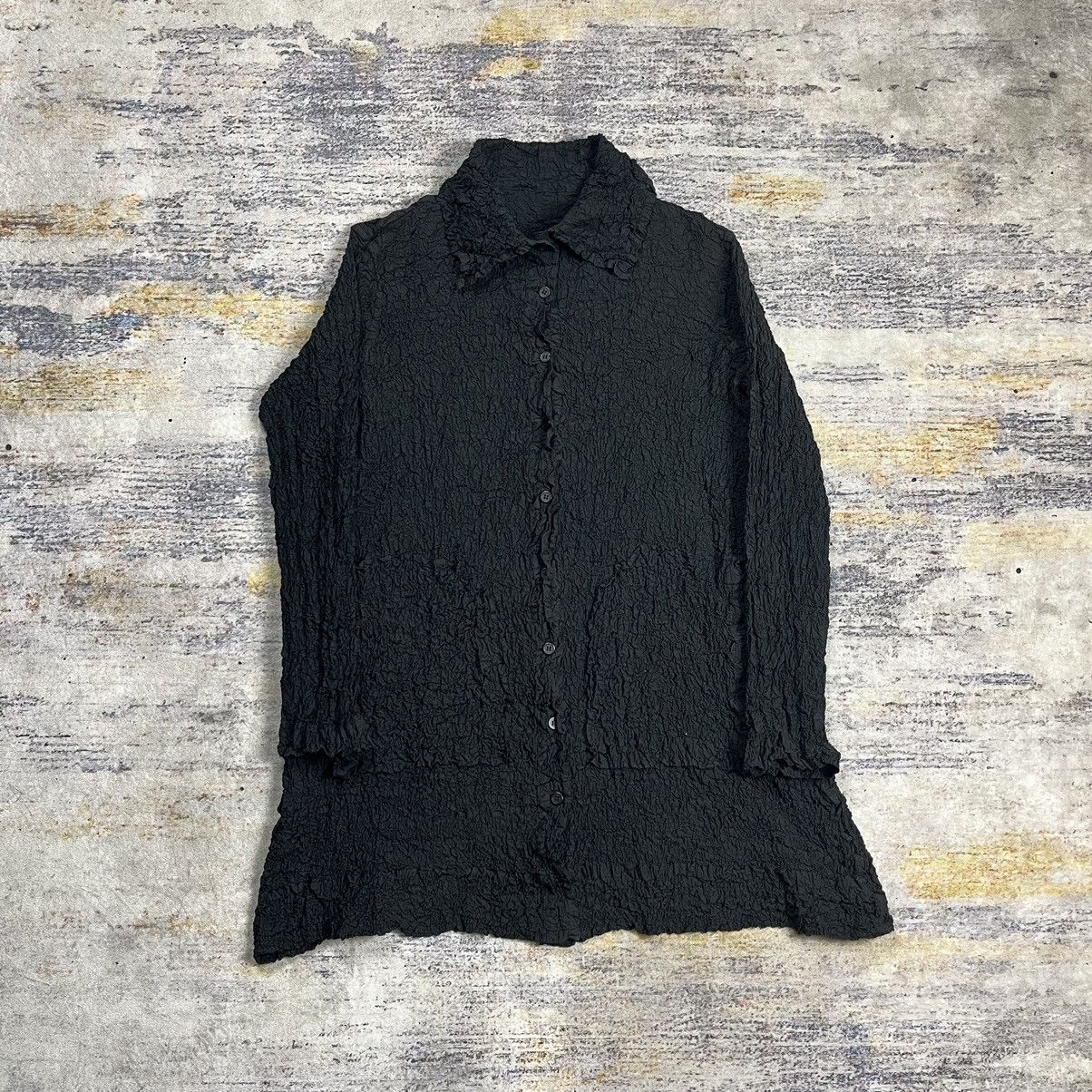 Issey Miyake × Pleats Please Issey Miyake Issey Miyake Me crinkle pleats blouse top Size M / US 6-8 / IT 42-44 - 4 Thumbnail