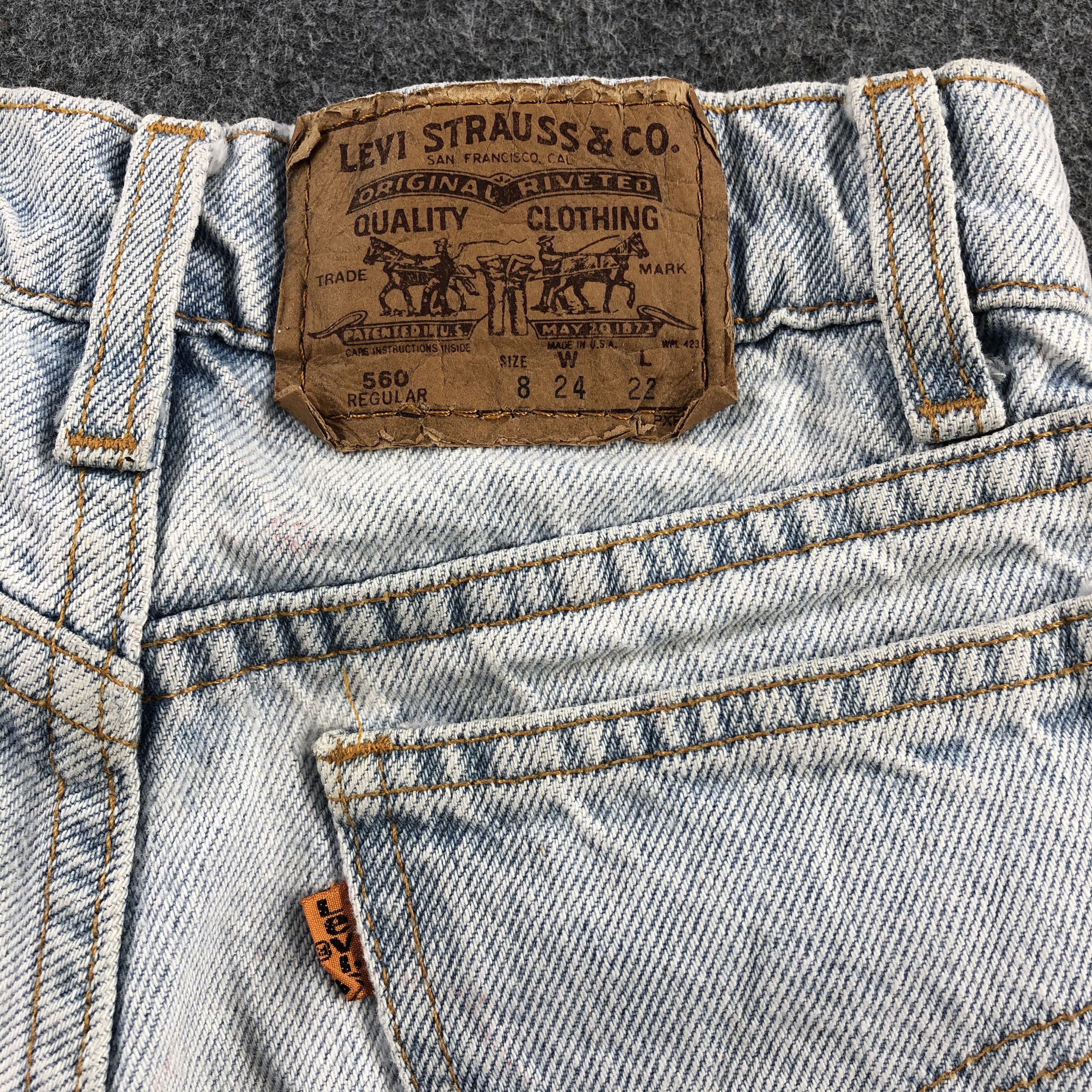 Levi's Vintage 90s Levis 560 Orange Tab Jeans 22 x 22 -J953 Size US 26 / EU 42 - 5 Thumbnail