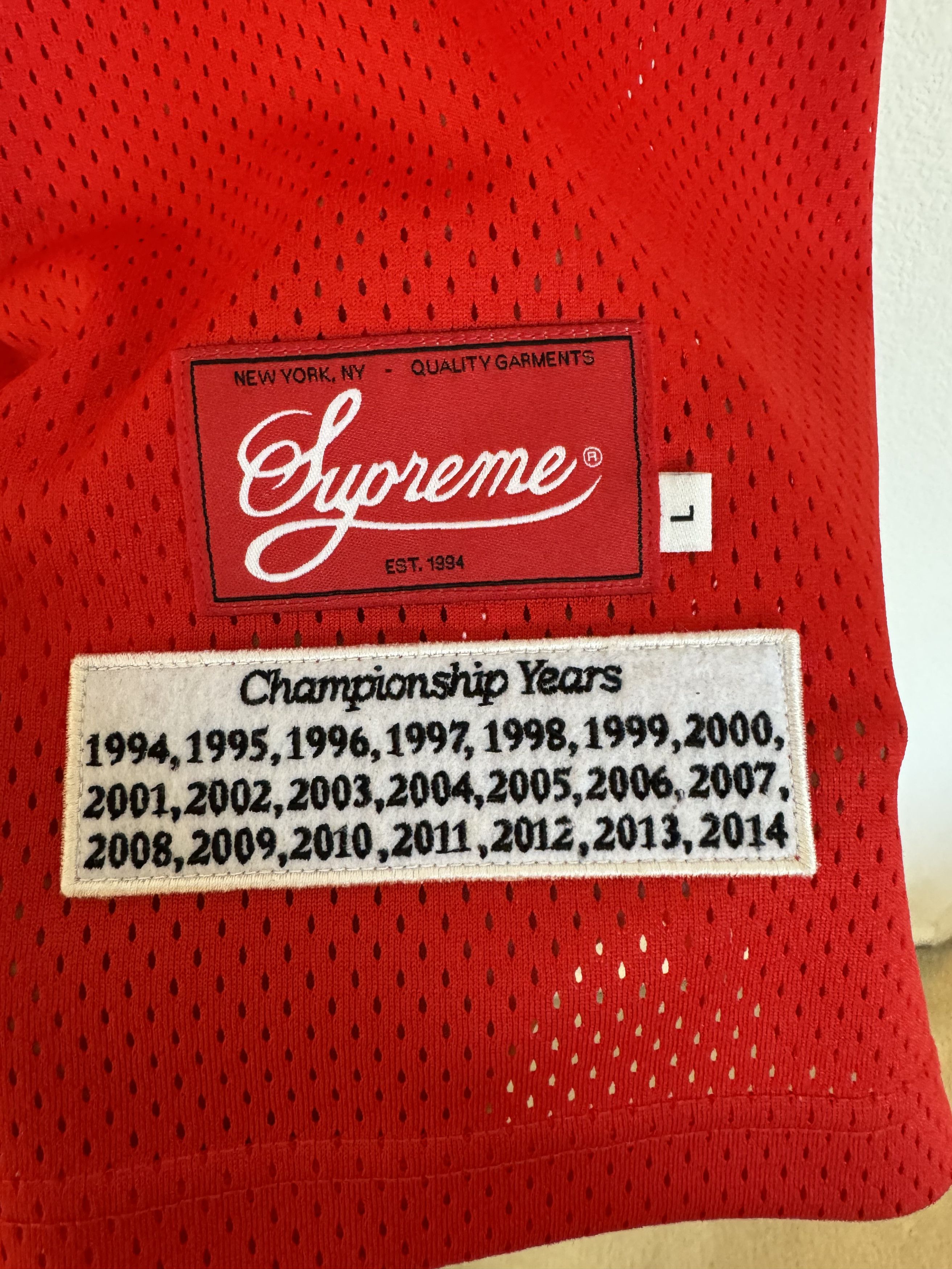 Supreme Supreme Championship Jersey SS14 RARE RED Size US L / EU 52-54 / 3 - 4 Thumbnail