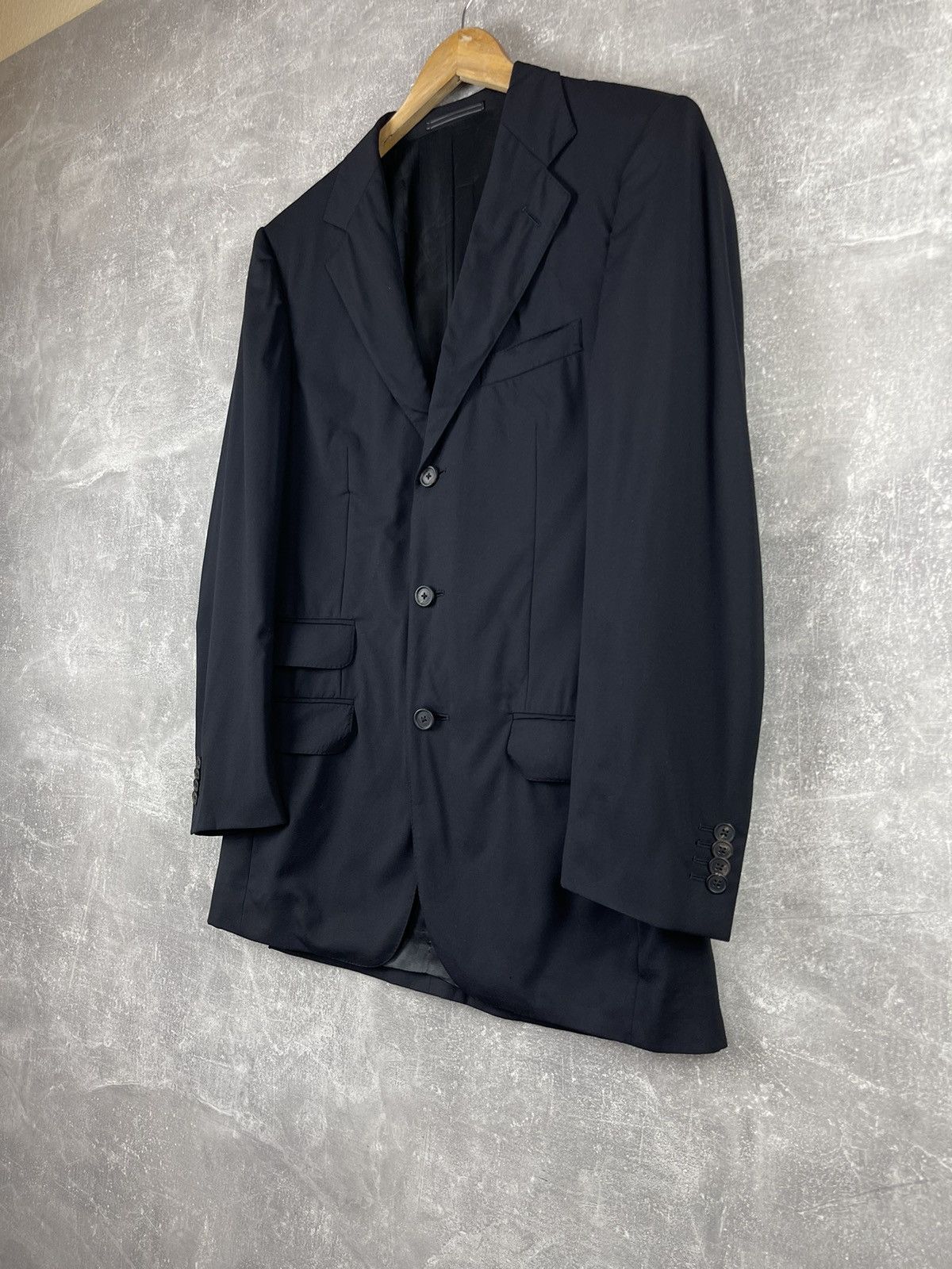 Gucci Gucci Wool Black Luxury 3 Button Blazer Tom Ford Era Size 46R - 3 Thumbnail
